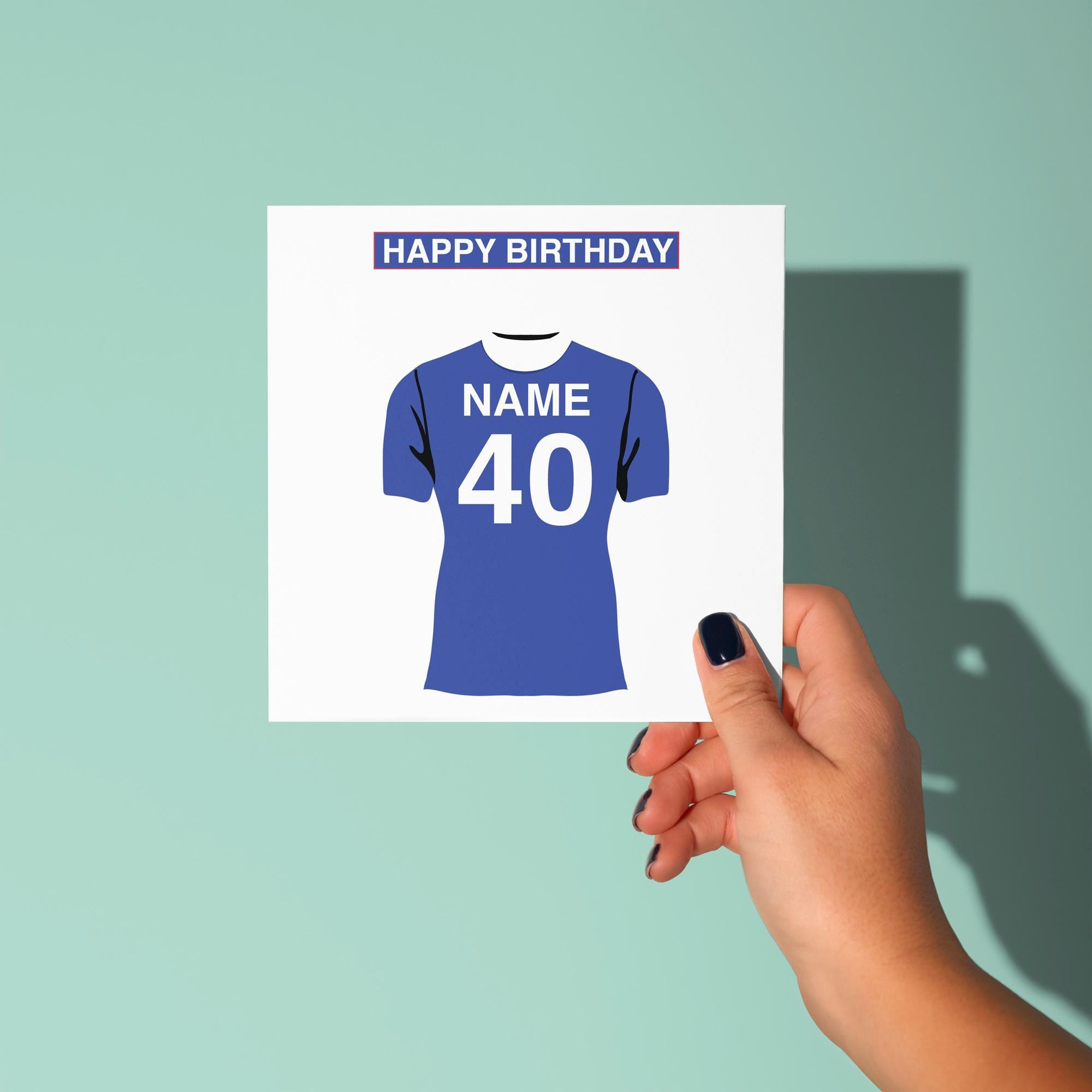 Ipswich Town Themed Personalised Birthday Card
