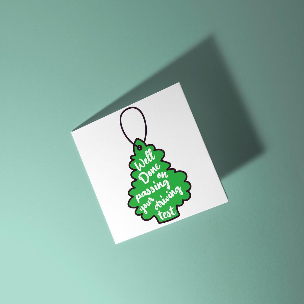 Tree Car Air Freshener - Congratulations On Passing Your Driving Test Card
