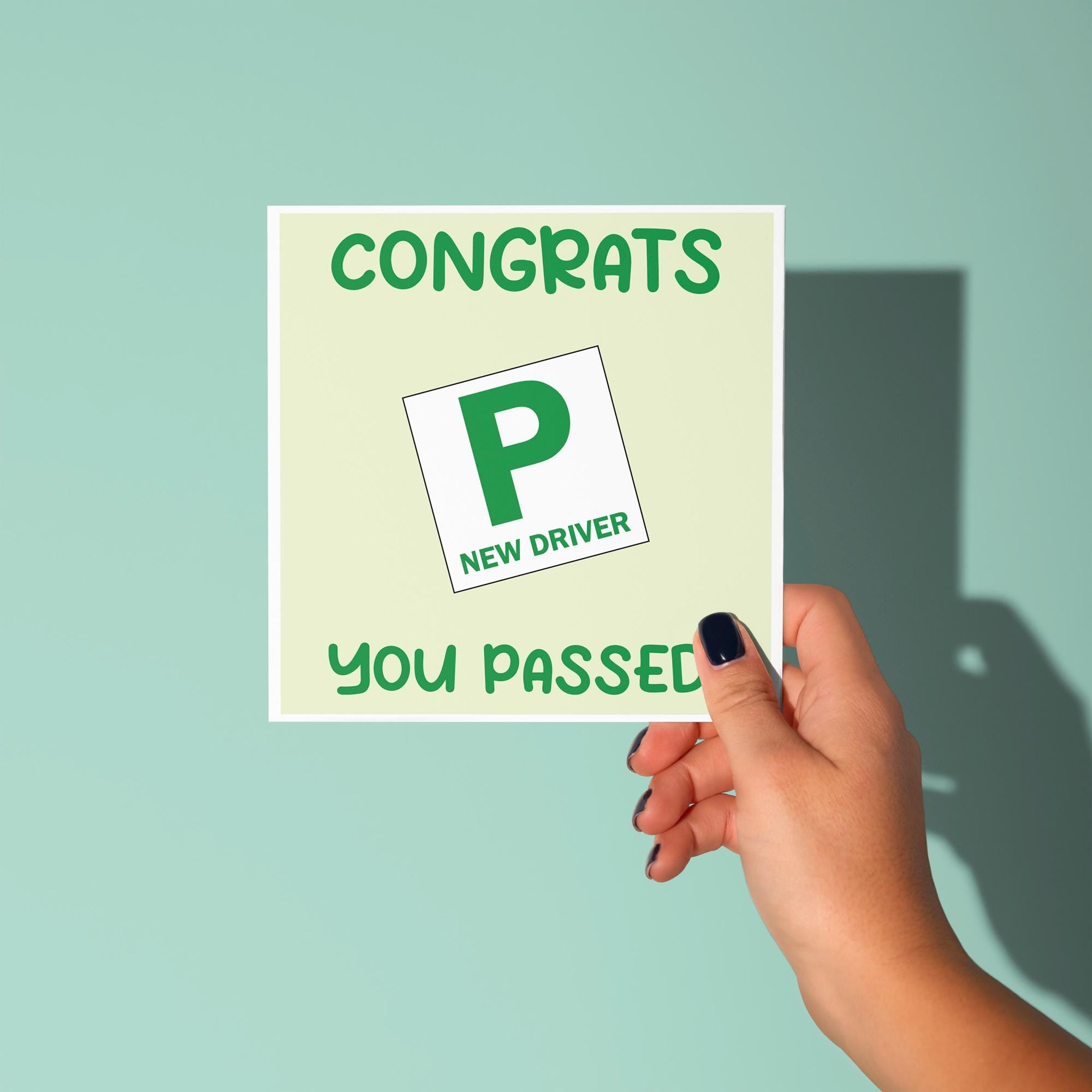 Congrats You've Passed - Congratulations On Passing Your Driving Test Card
