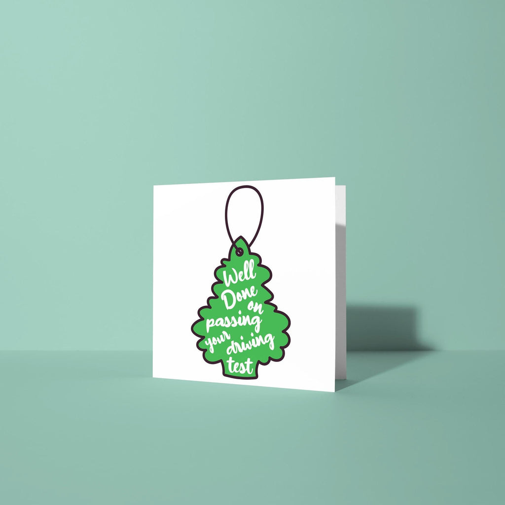 Tree Car Air Freshener - Congratulations On Passing Your Driving Test Card