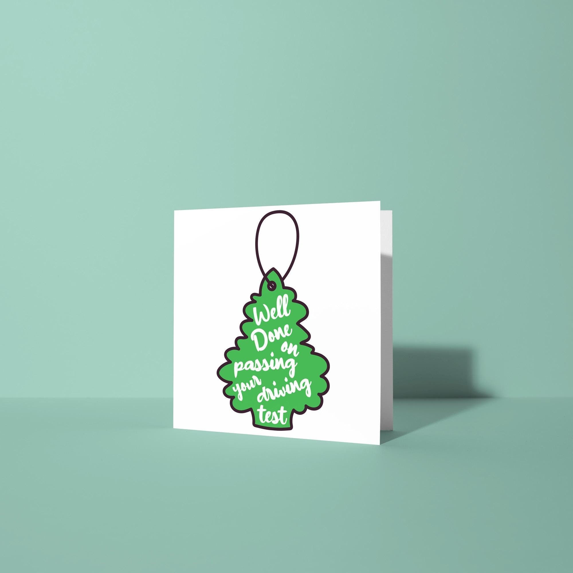 Tree Car Air Freshener - Congratulations On Passing Your Driving Test Card