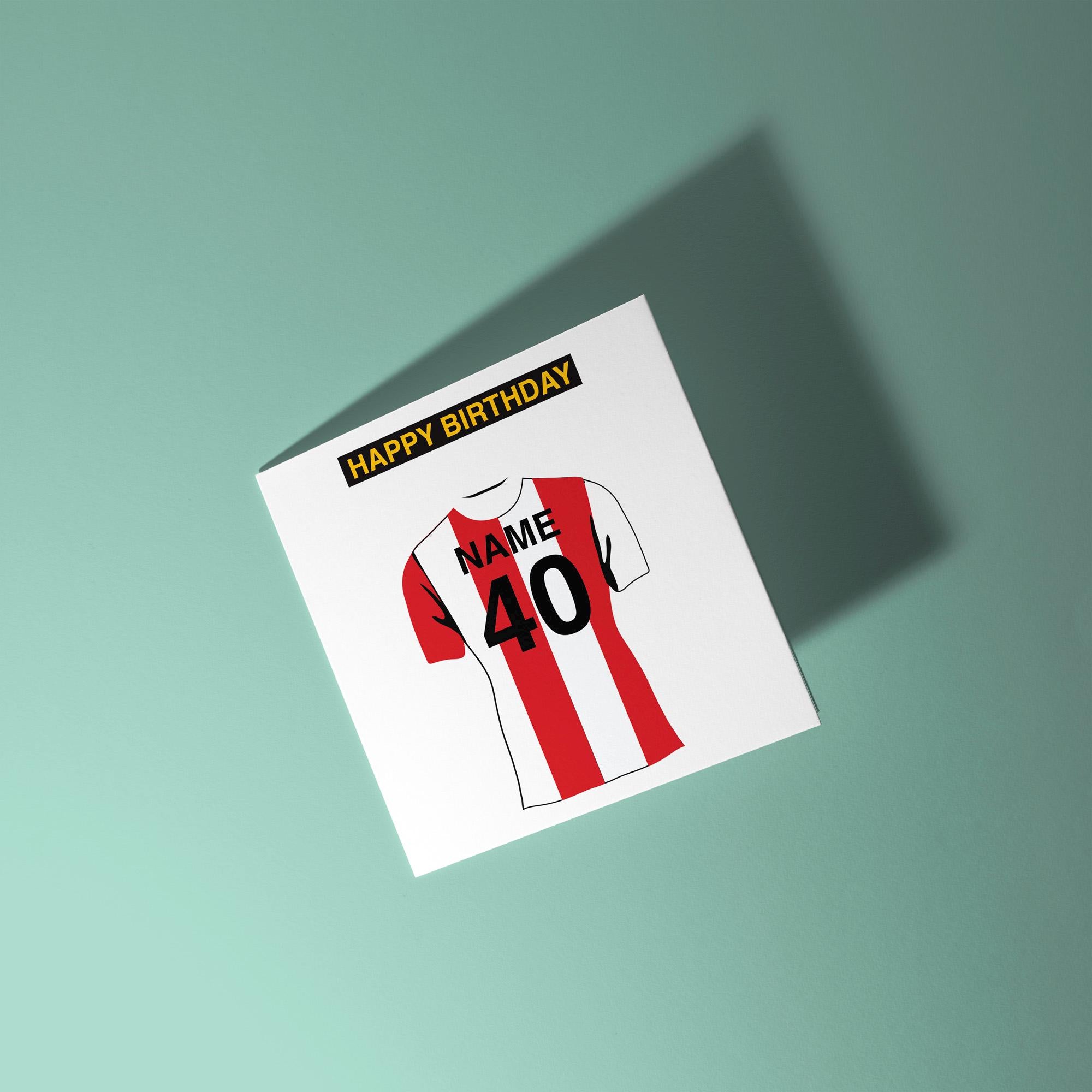 Southampton Themed Personalised Birthday Card