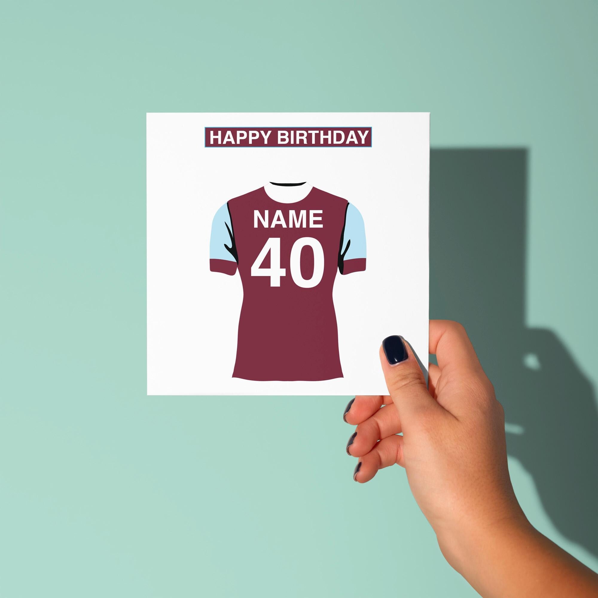 West Ham United F.C. Themed Personalised Birthday Card