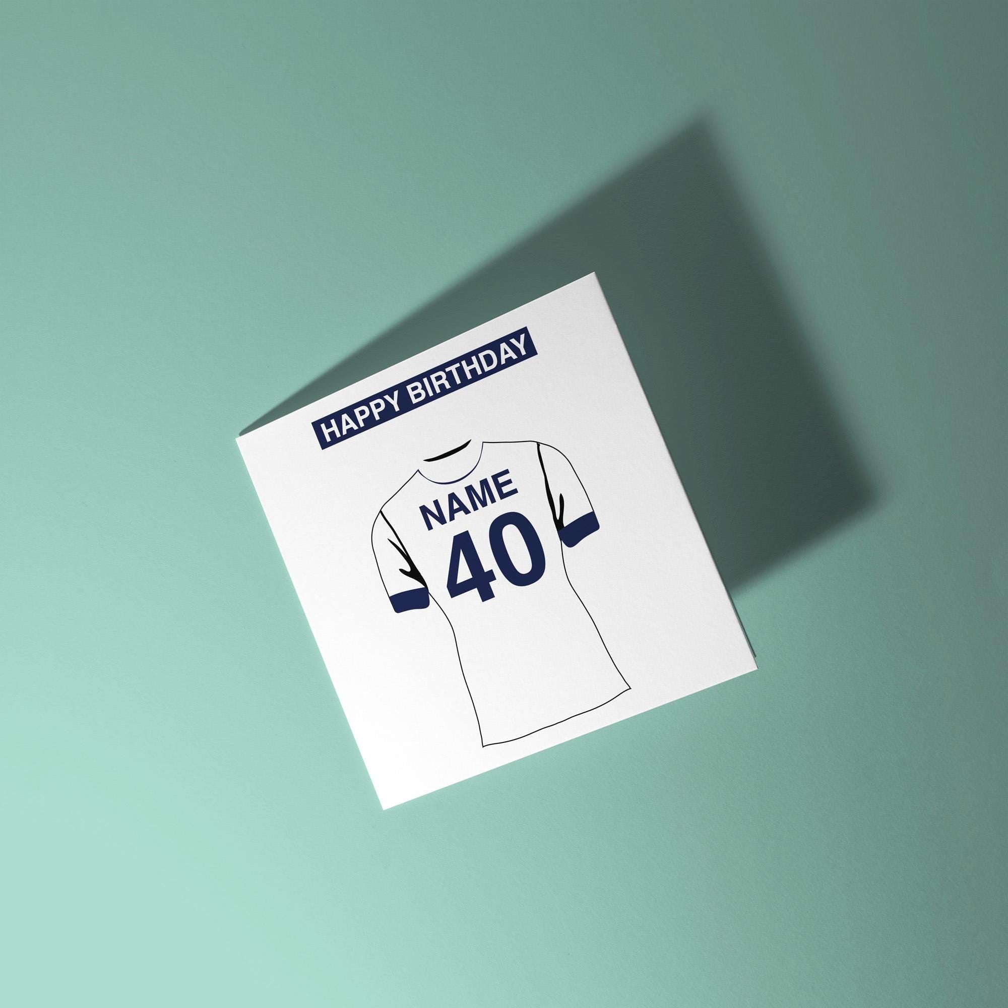 Preston North End F.C. Themed Personalised Birthday Card