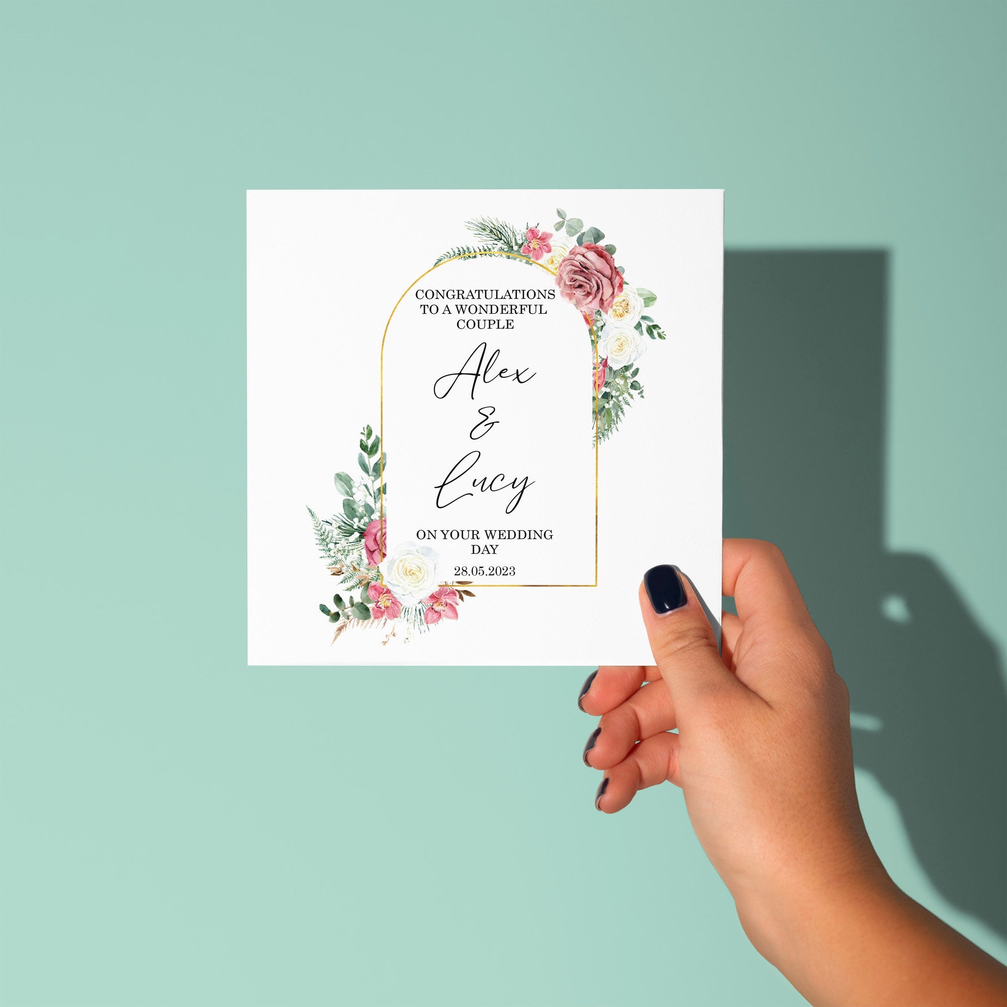On Your Wedding Day Personalised Date Wedding Card