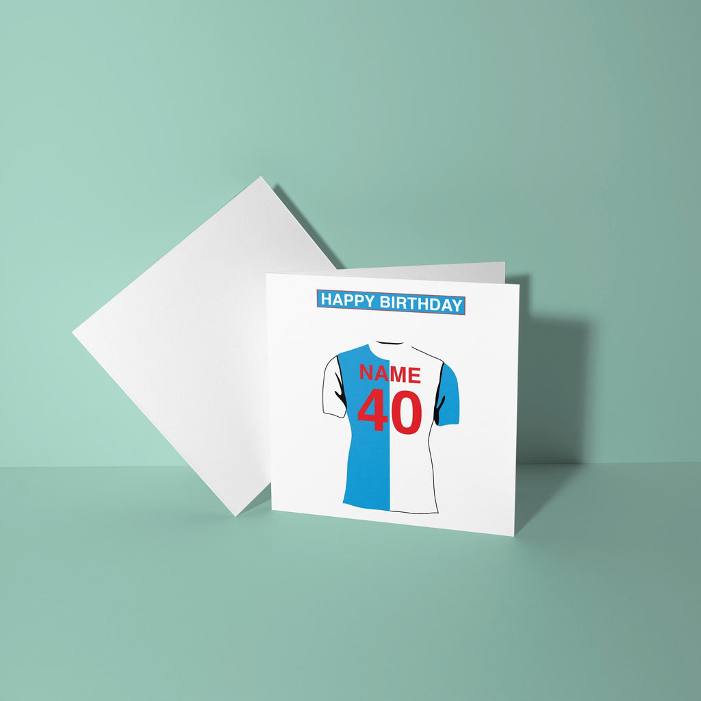 Blackburn Rovers F.C. Themed Personalised Birthday Card