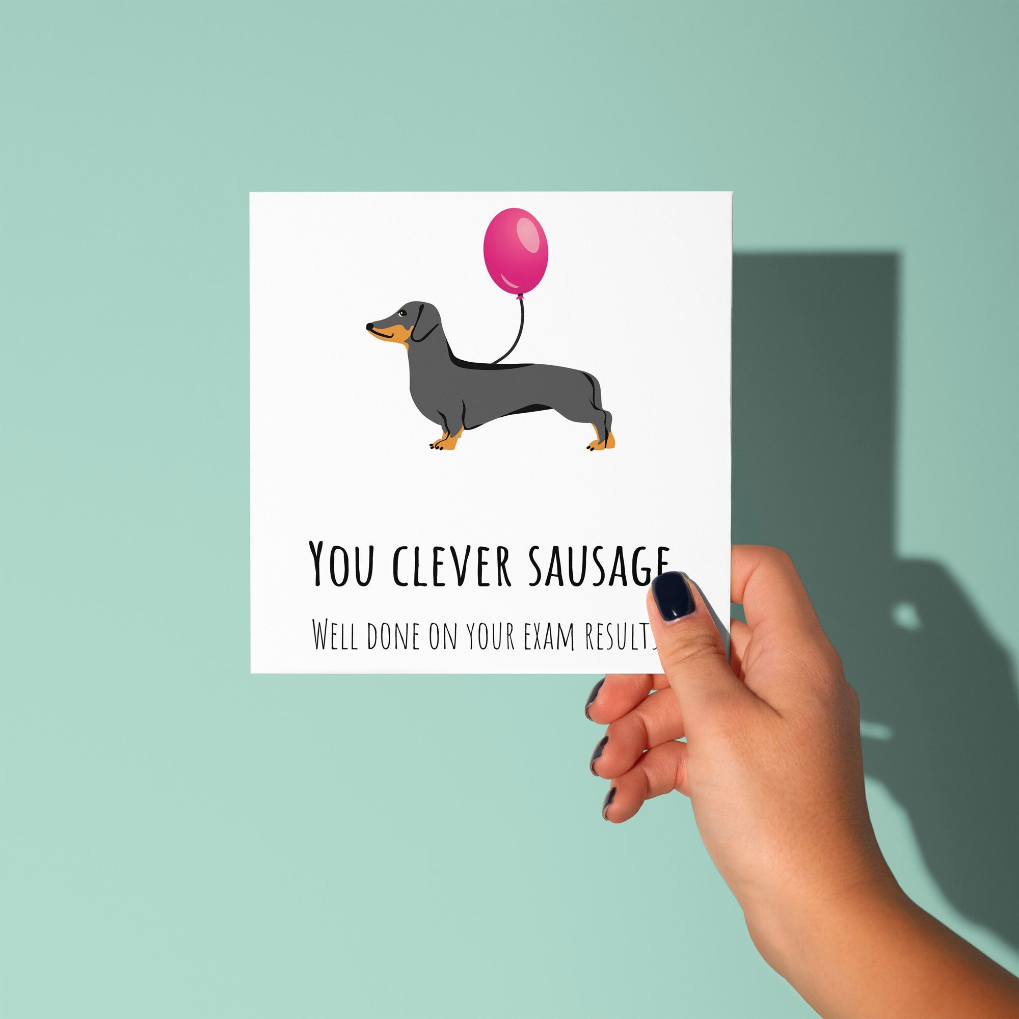 You Clever Sausage  - Congratulations on Exam Results Card