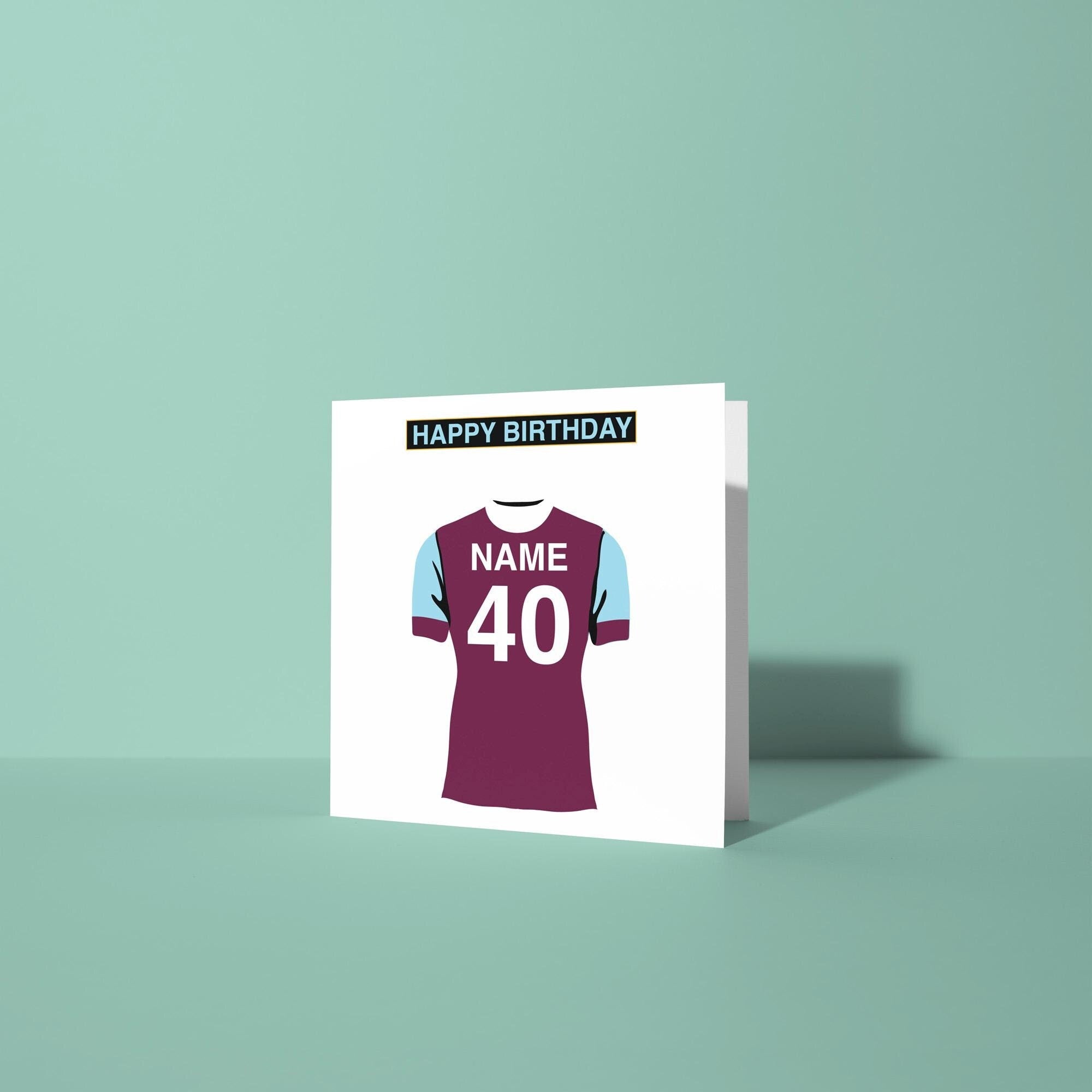 Burnley F.C. Themed Personalised Birthday Card