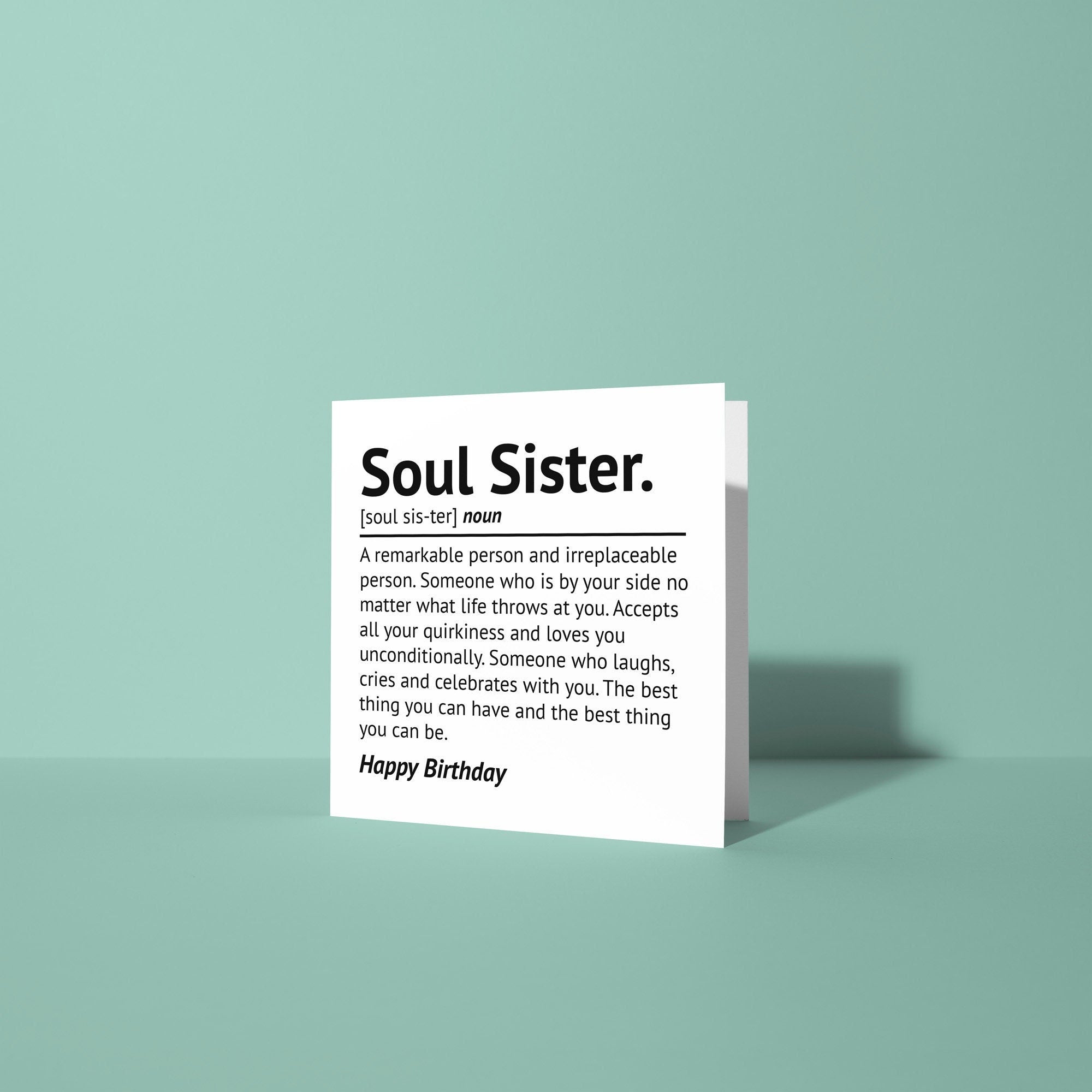 Soul Sister Definition Birthday Card
