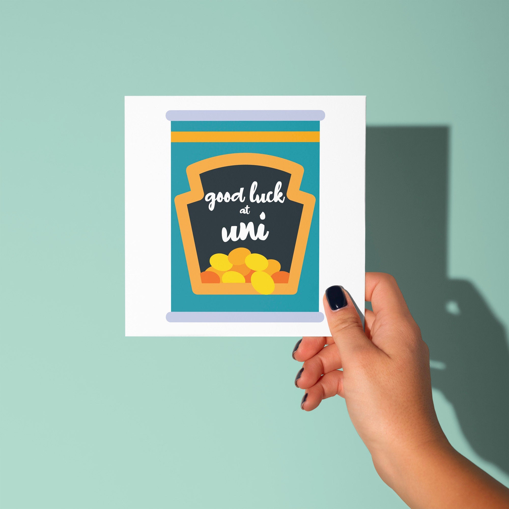 Baked Beans Tin - Good Luck At University Card