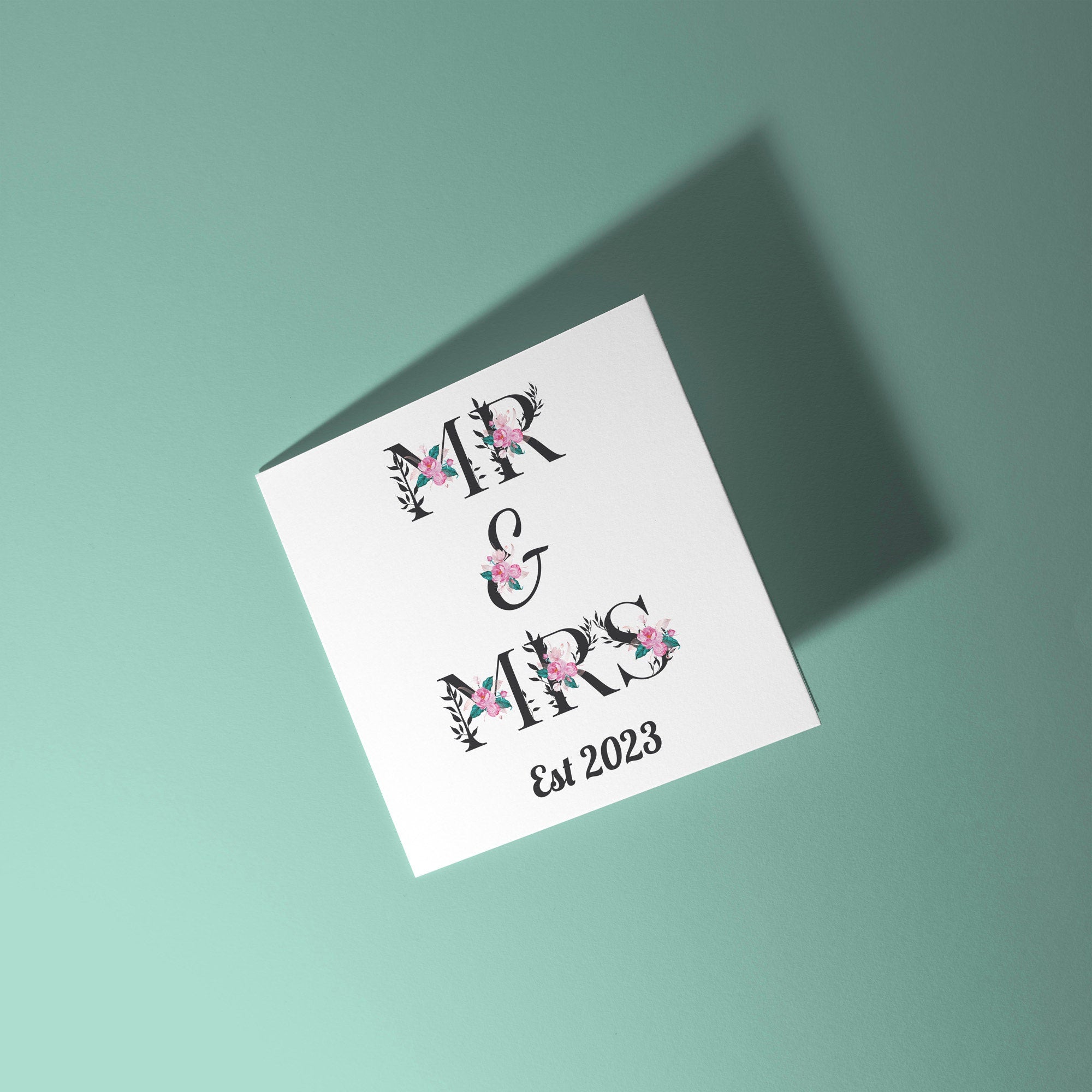 Mr & Mrs Established Year - Wedding Card