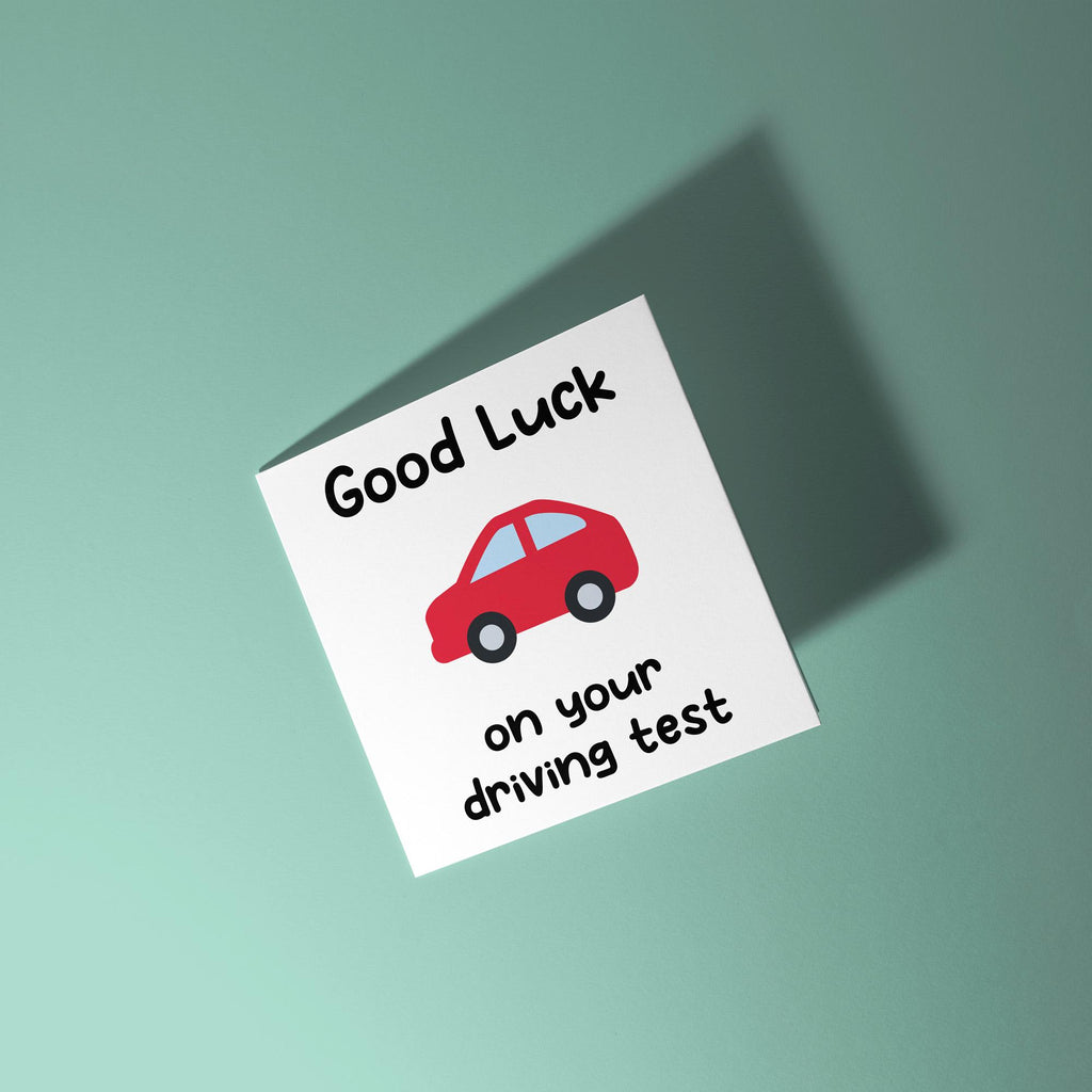 Good Luck On Your Driving Test Card