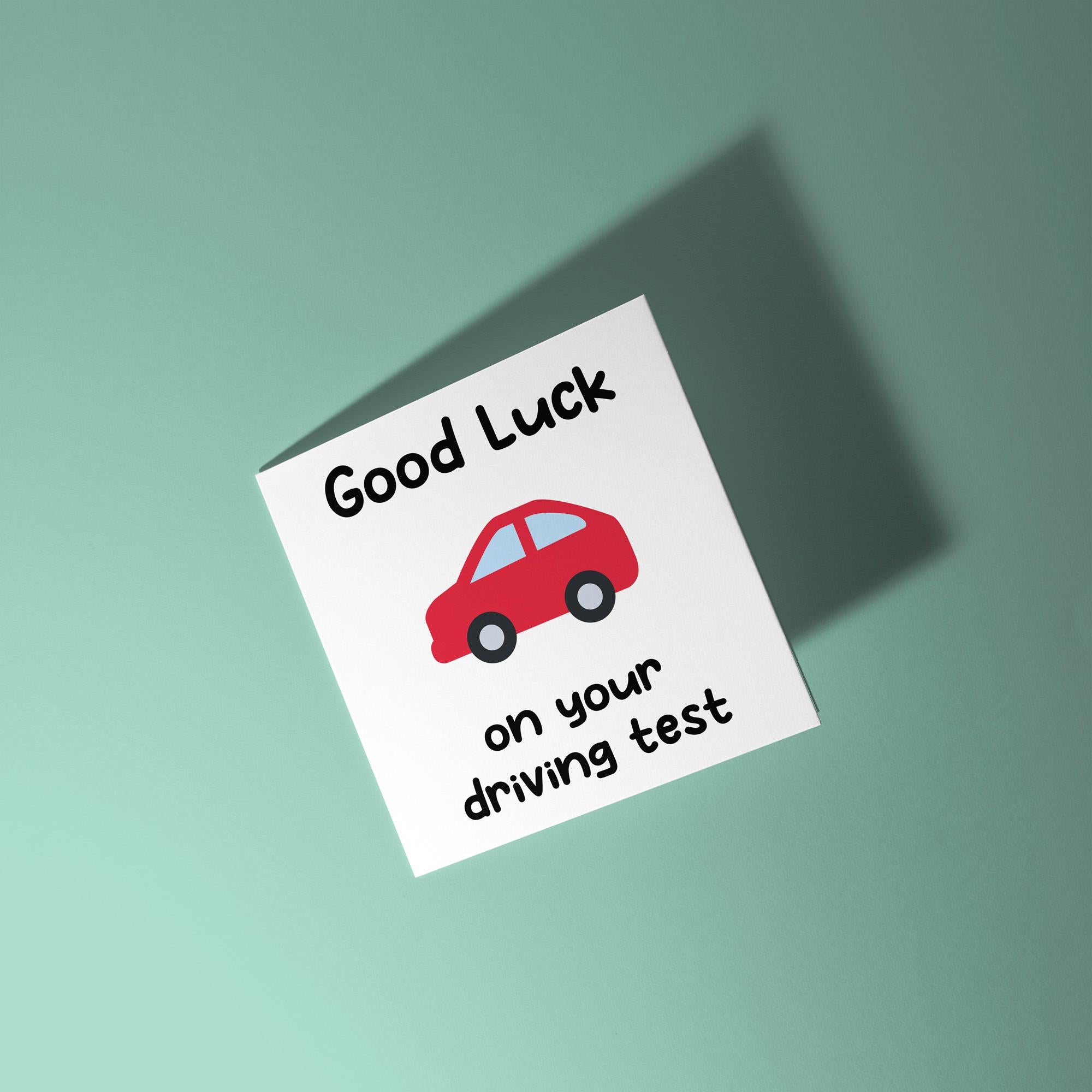 Good Luck On Your Driving Test Card