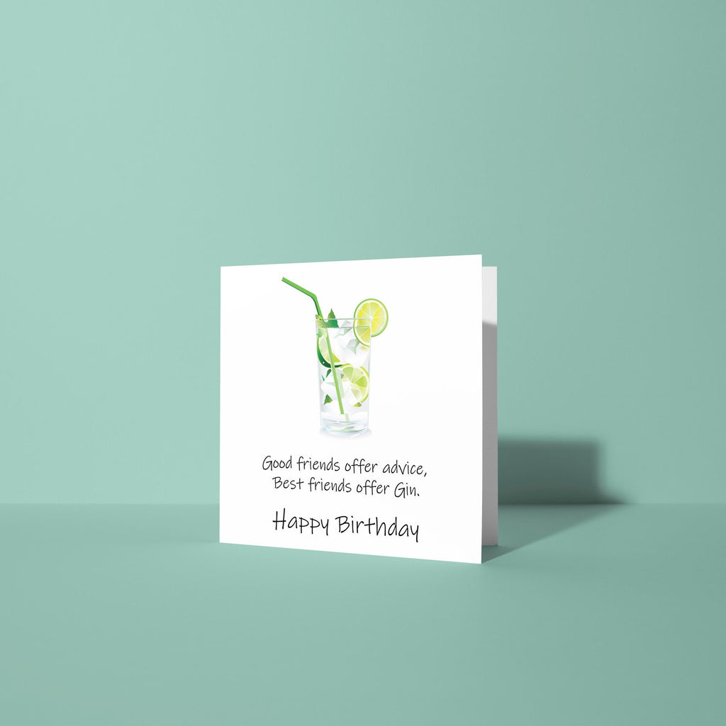 Good Friends Offer Gin - Birthday Card