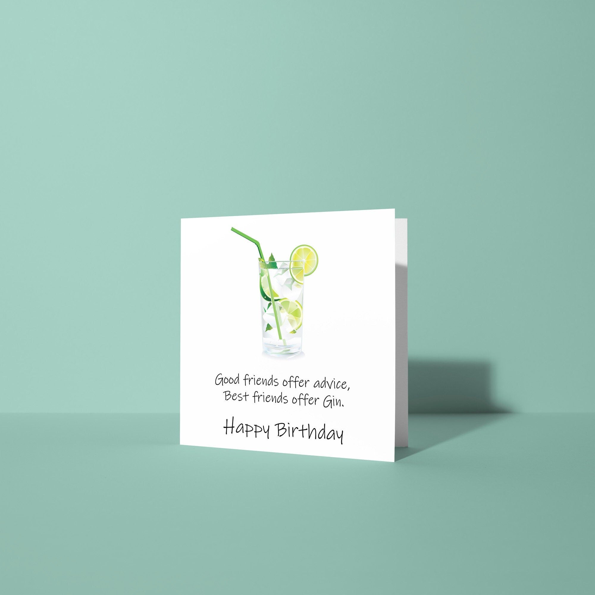 Good Friends Offer Gin - Birthday Card