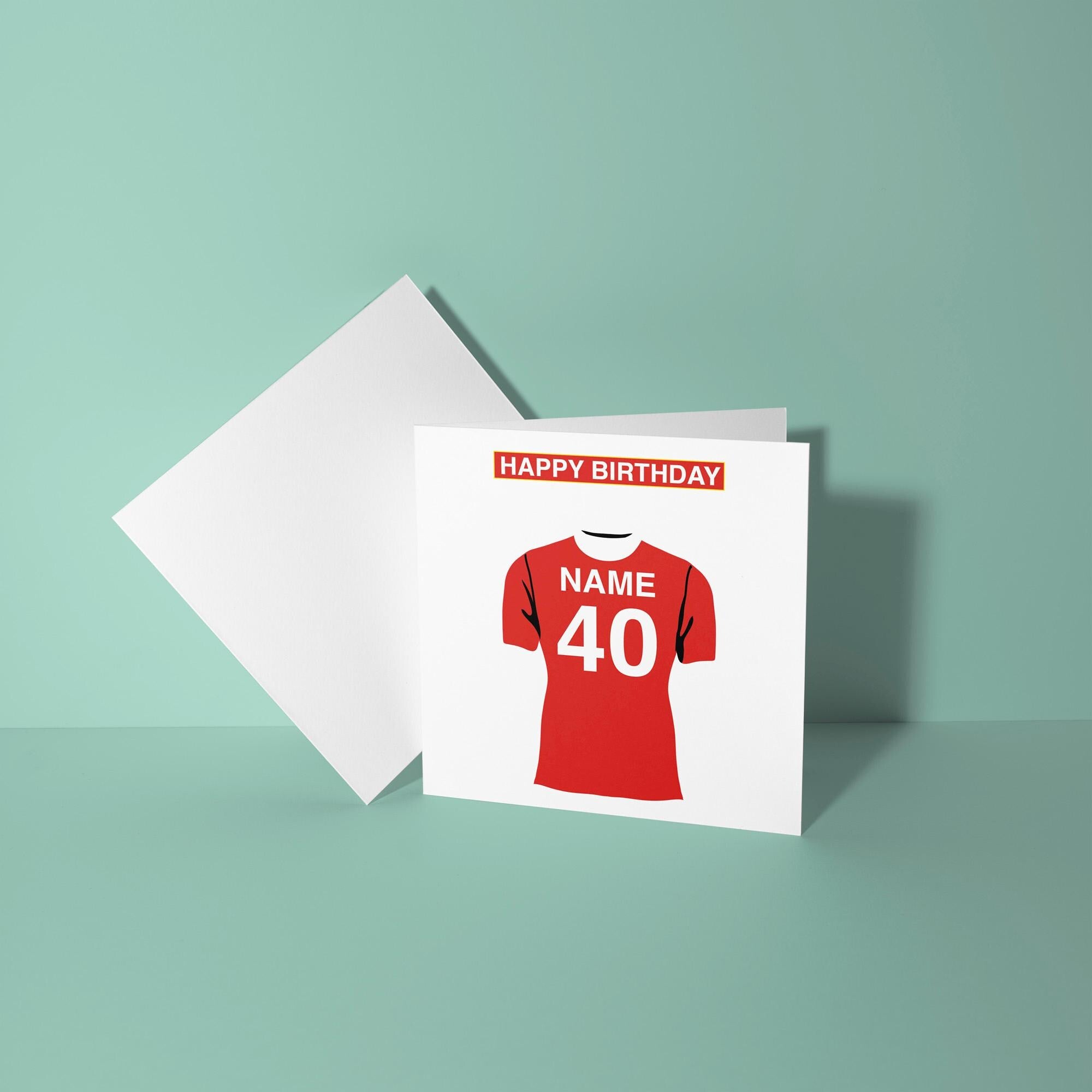 Manchester United Themed Personalised Birthday Card