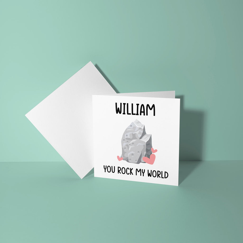 Personalised You Rock My World - Anniversary & Valentine's Day Card