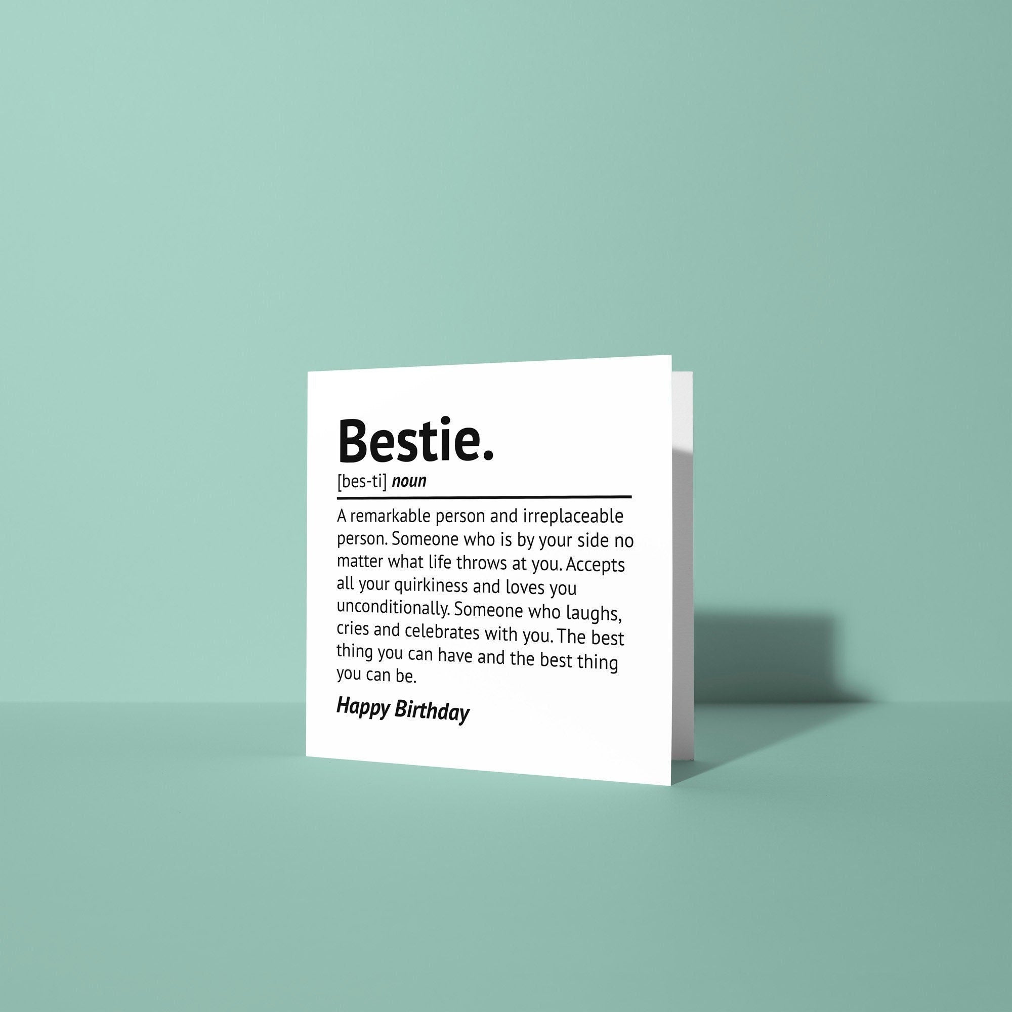 Bestie Definition - Birthday Card