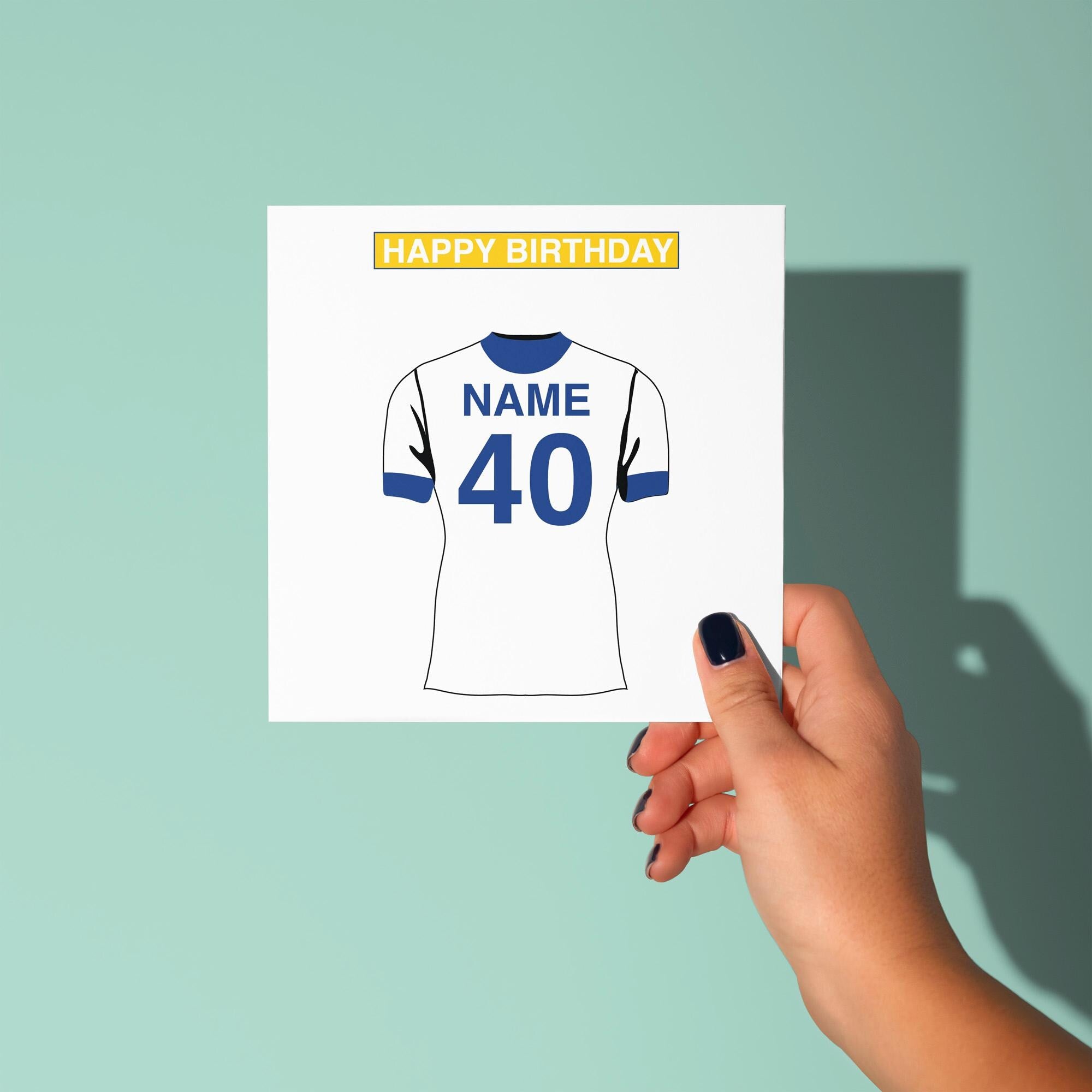 Leeds United Themed Personalised Birthday Card
