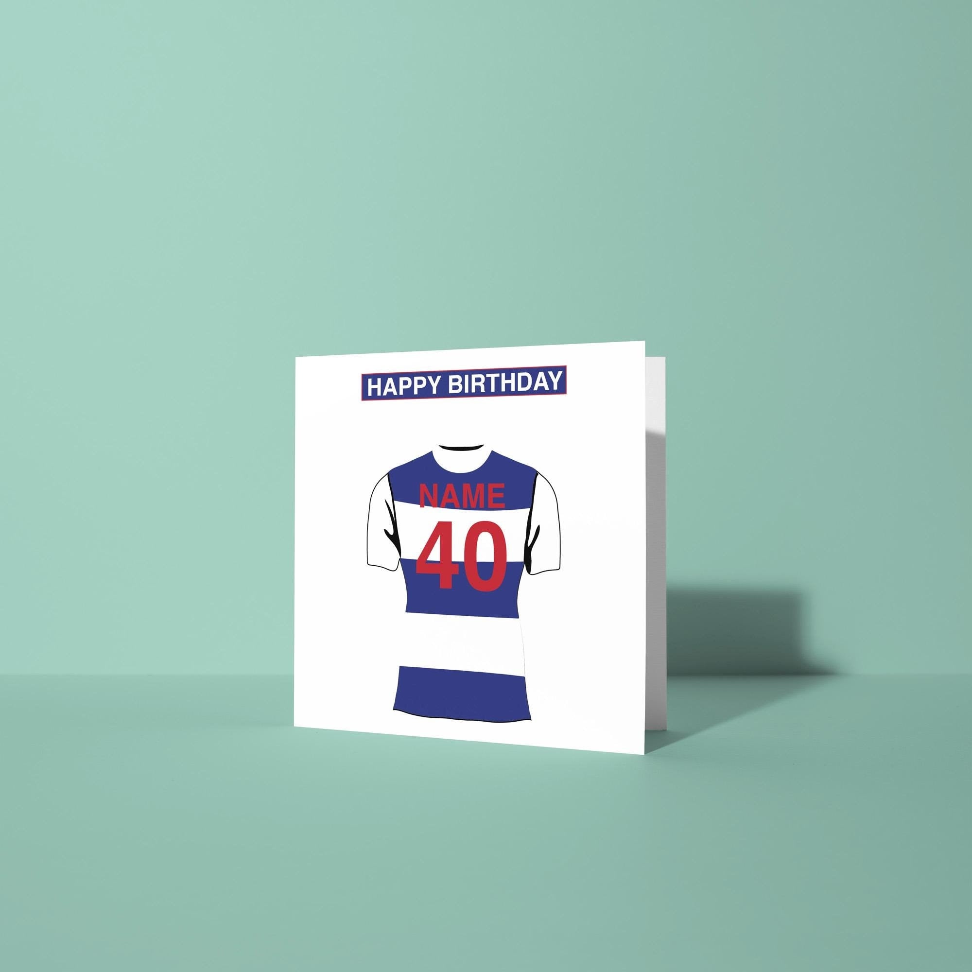 Queens Park Rangers F.C. Themed Personalised Birthday Card