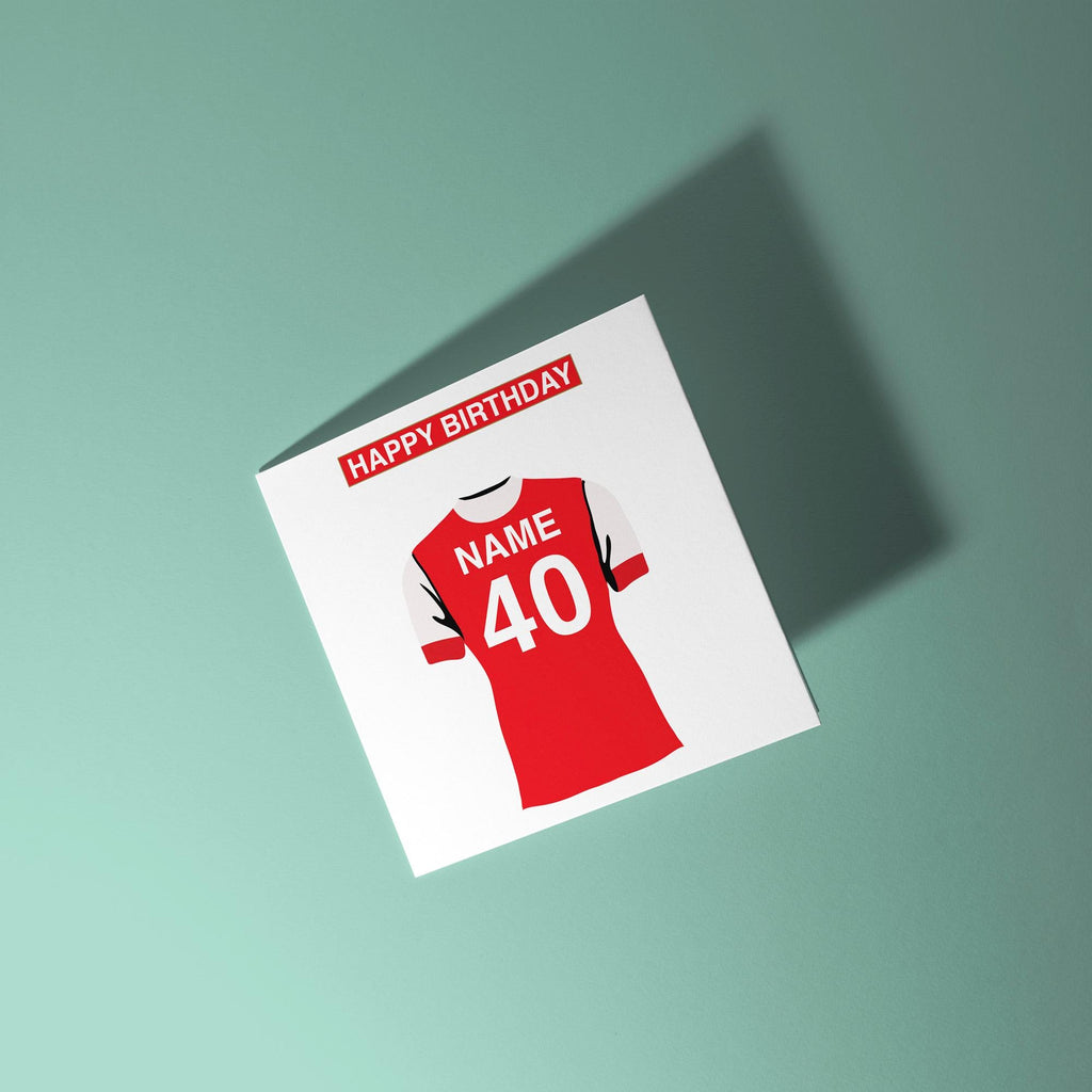 Arsenal Themed Personalised Birthday Card
