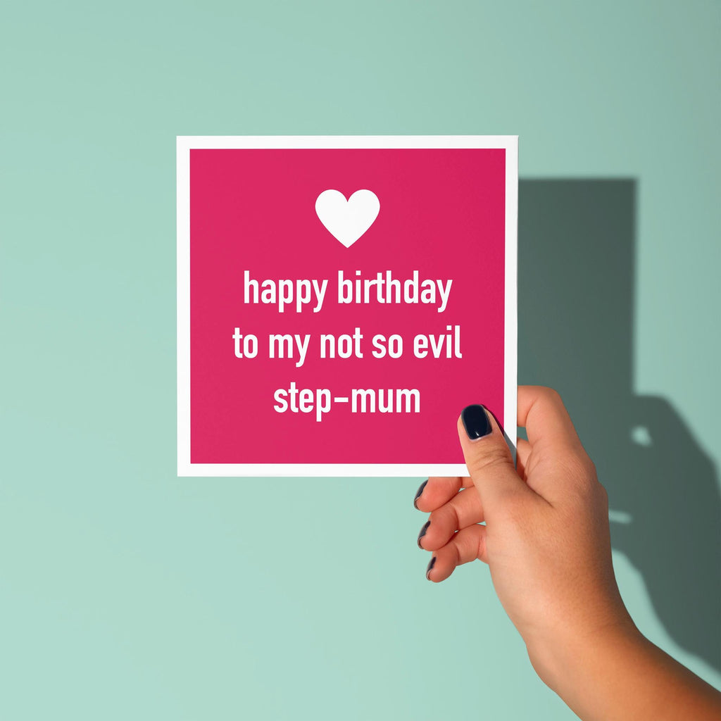 Not So Evil Step Mum - Birthday Card for Step Mum