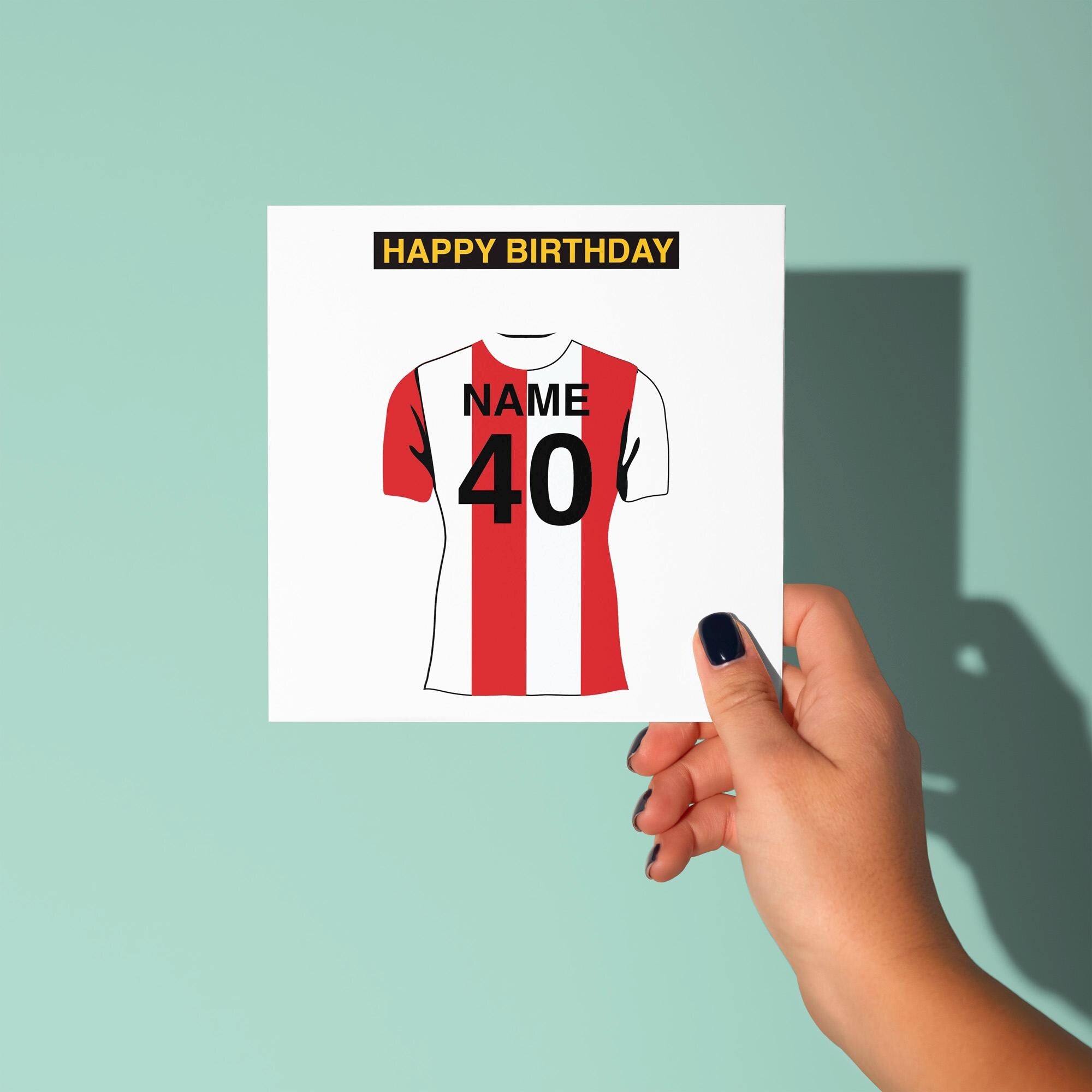 Southampton Themed Personalised Birthday Card