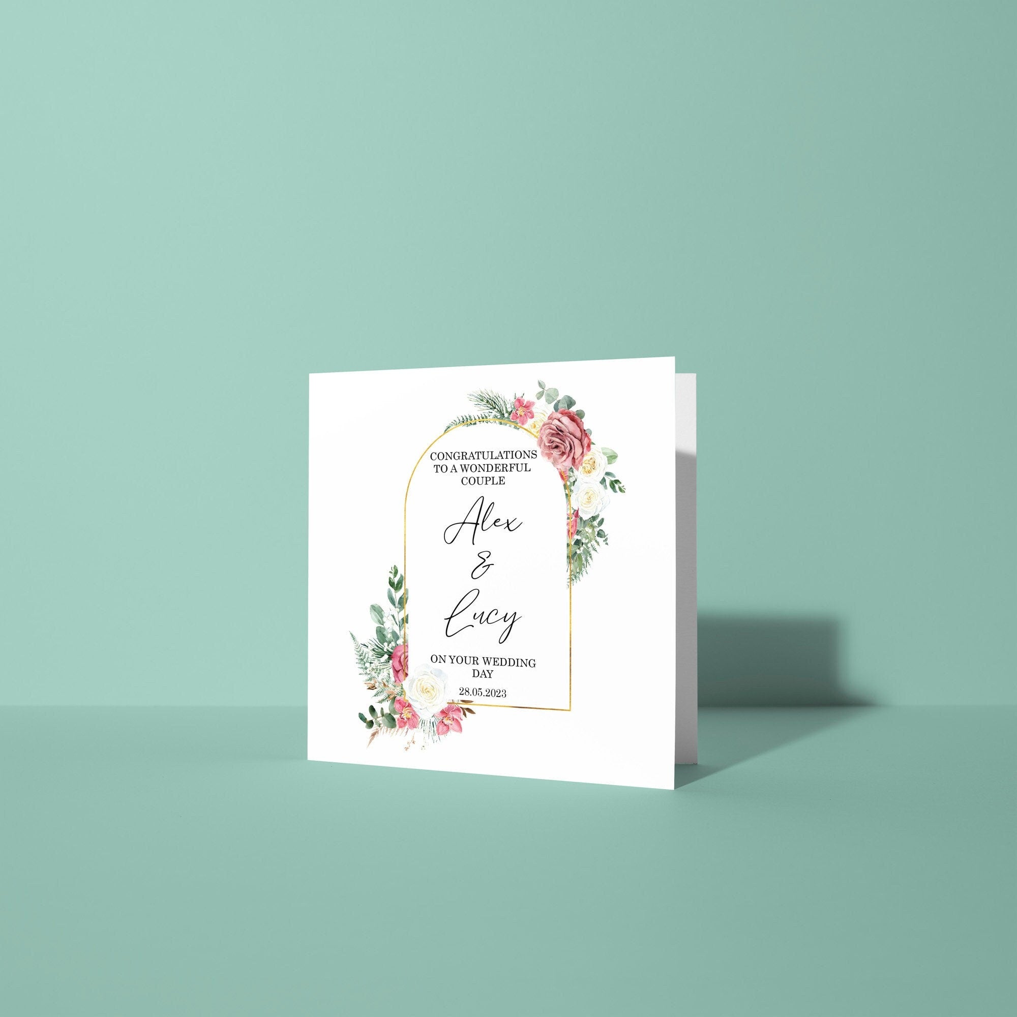 On Your Wedding Day Personalised Date Wedding Card