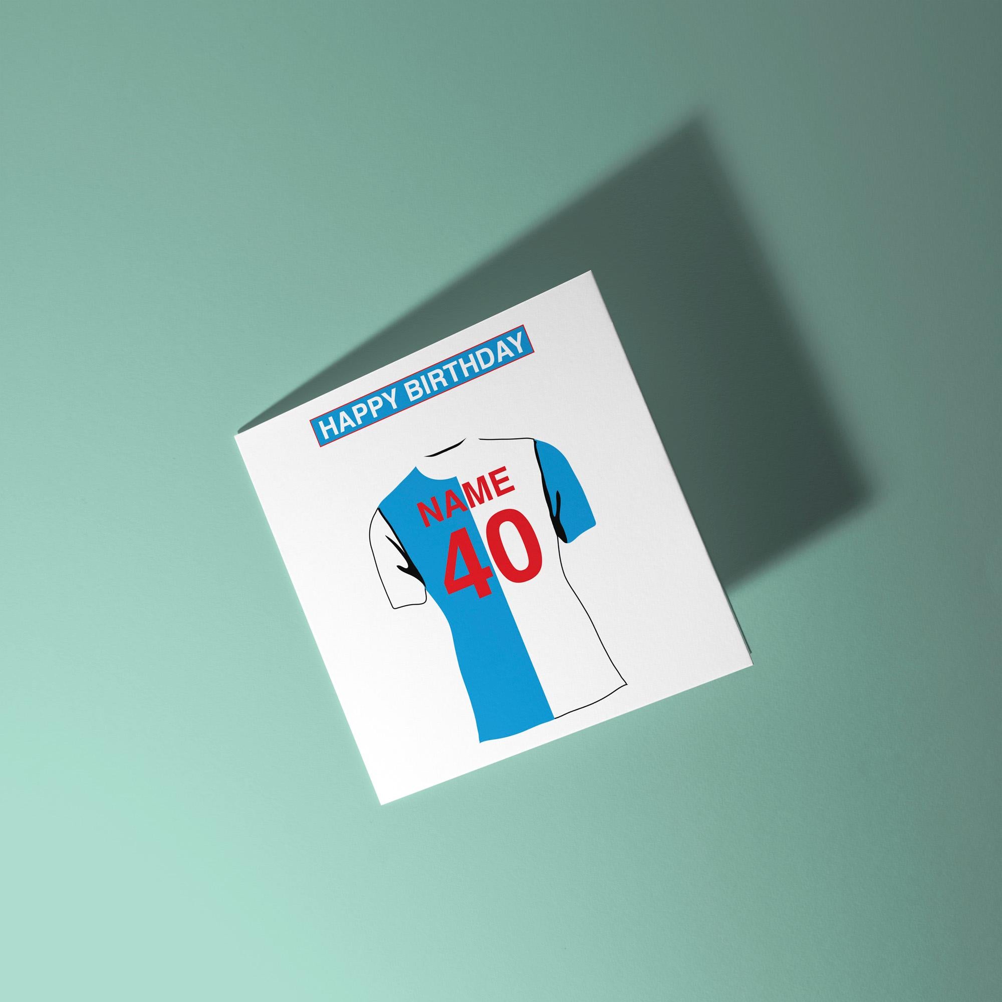 Blackburn Rovers F.C. Themed Personalised Birthday Card