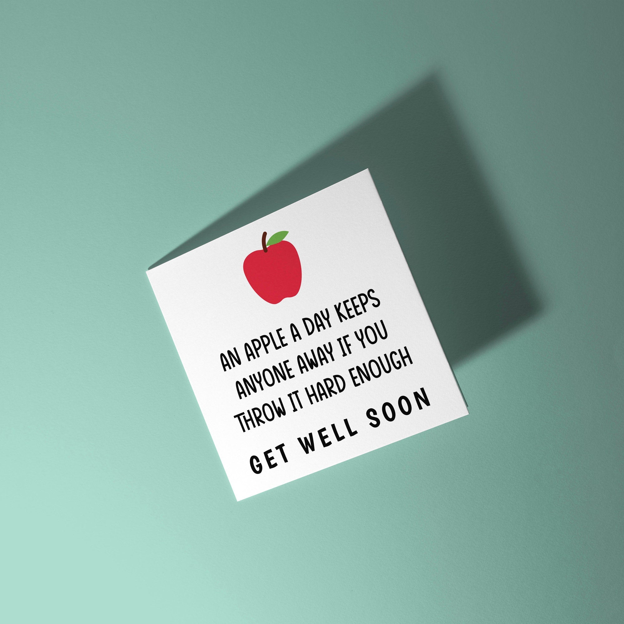 An Apple a Day - Get Well Soon Card