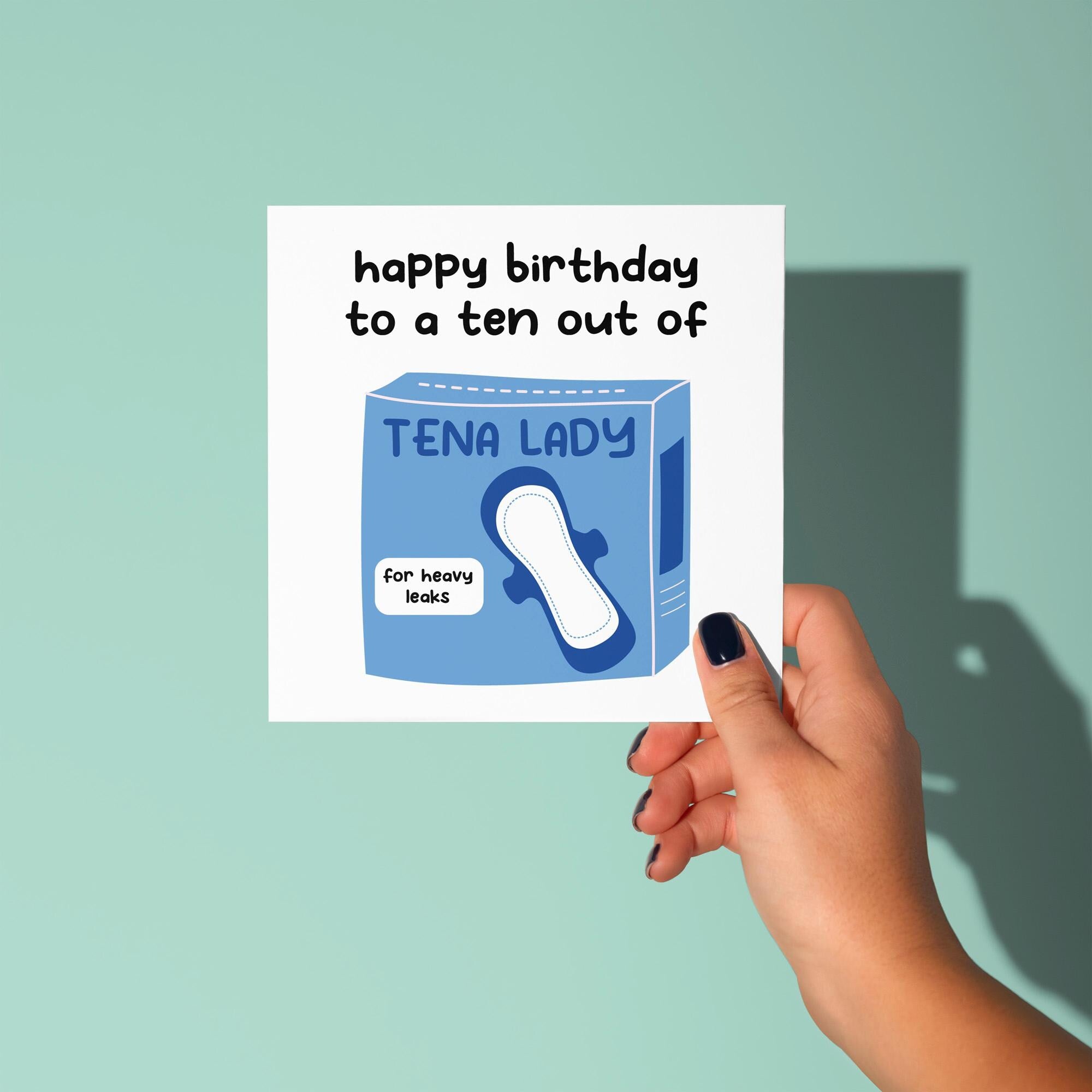 To A Ten Out of Tena Lady - Birthday Card For Her