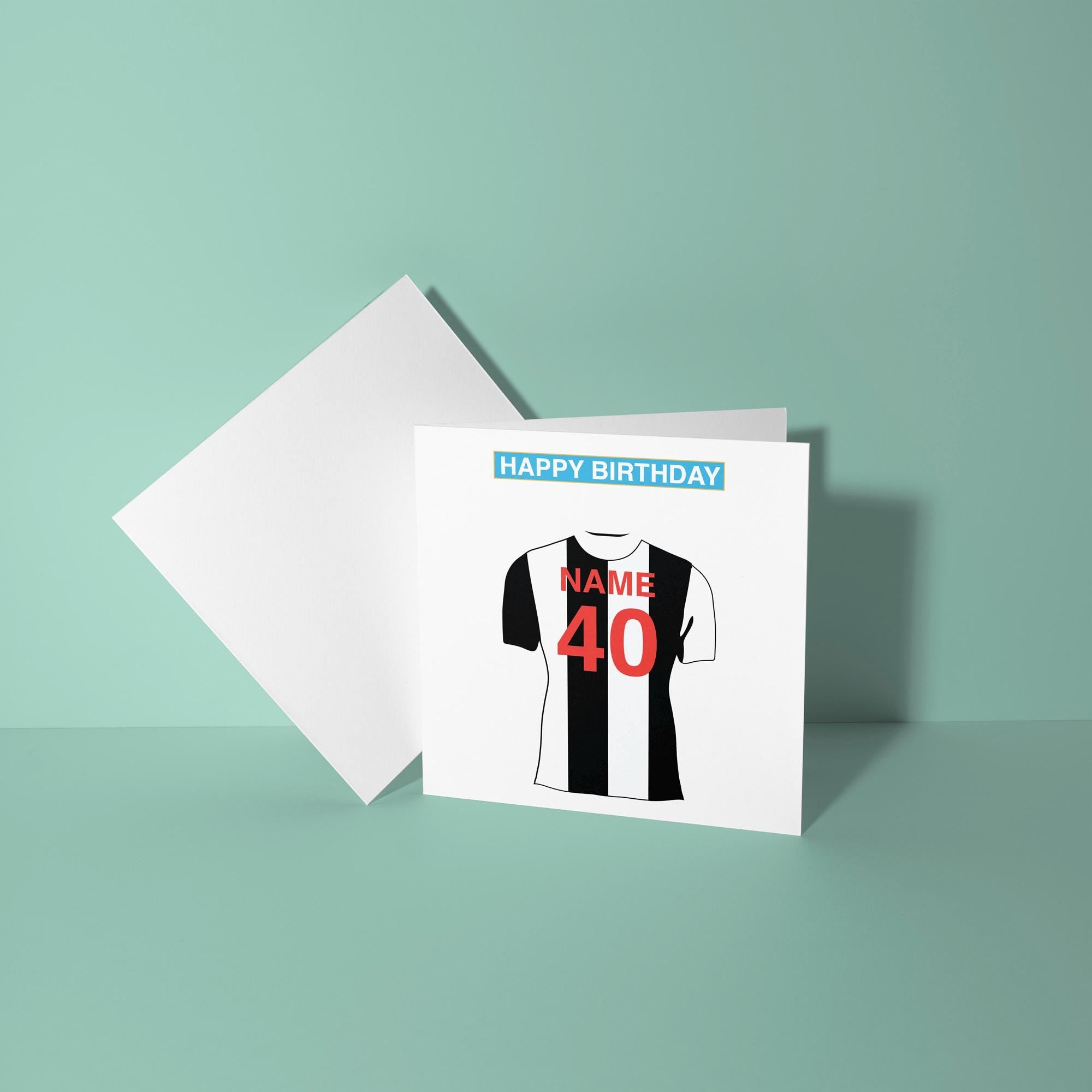 Newcastle United Themed Personalised Birthday Card