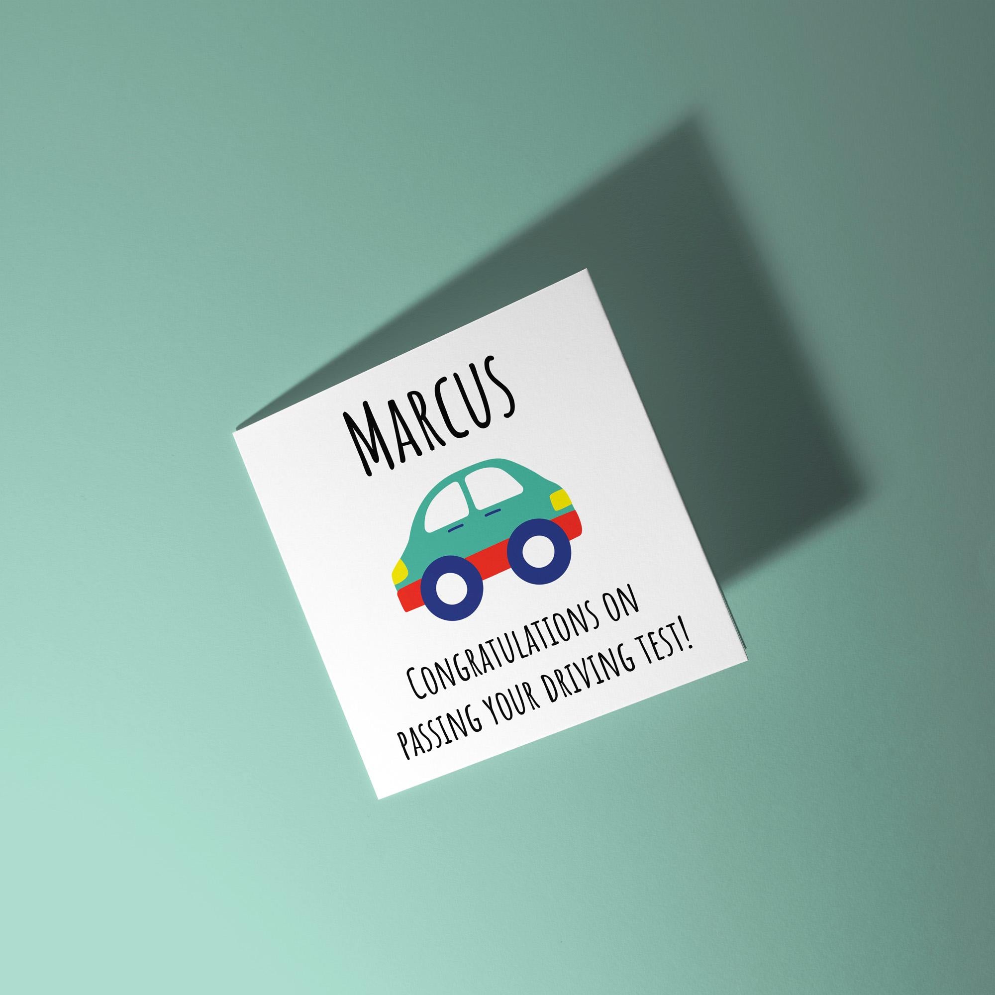 Personalised Number Plate - Congratulations On Passing Your Driving Test Card
