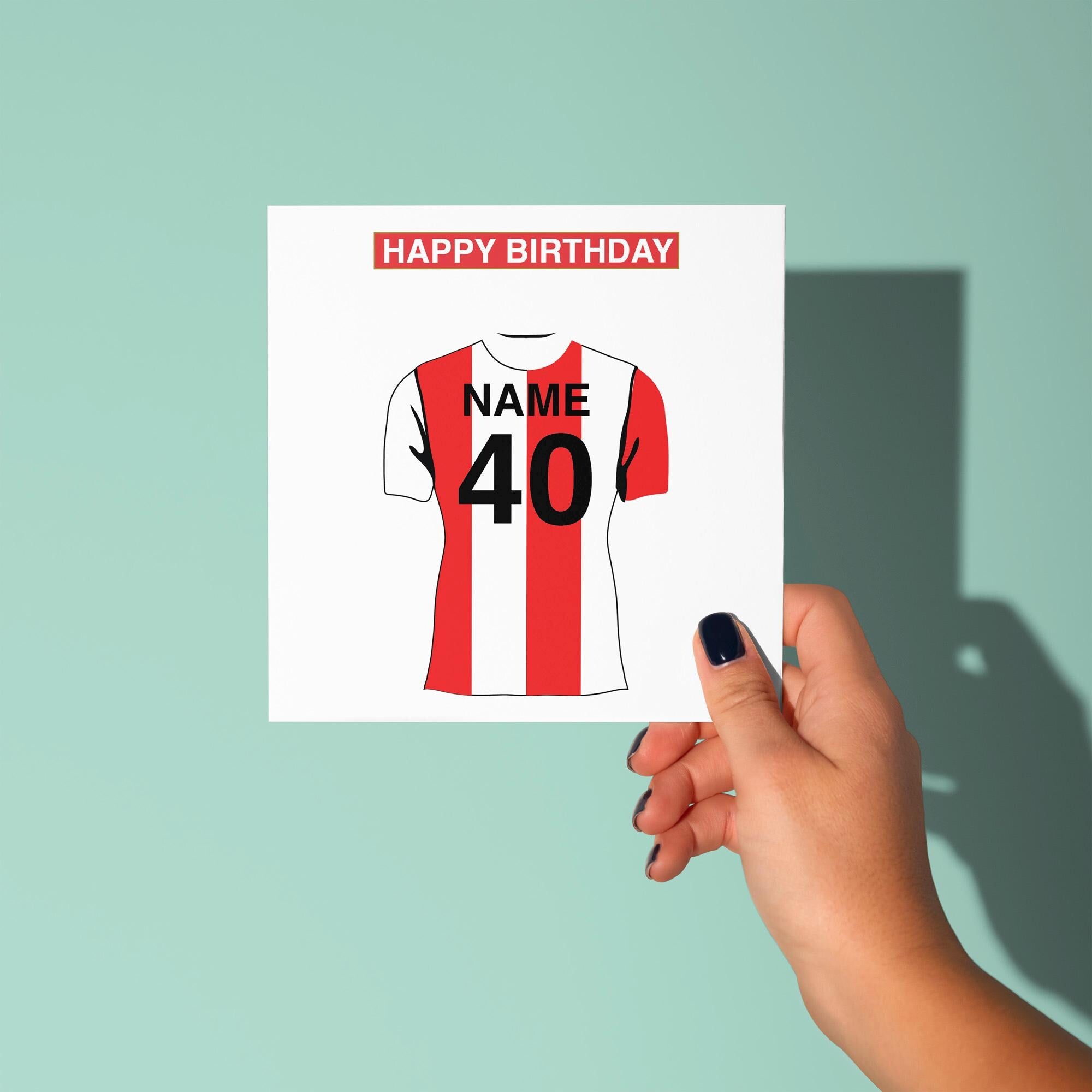 Sunderland A.F.C. Themed Personalised Birthday Card