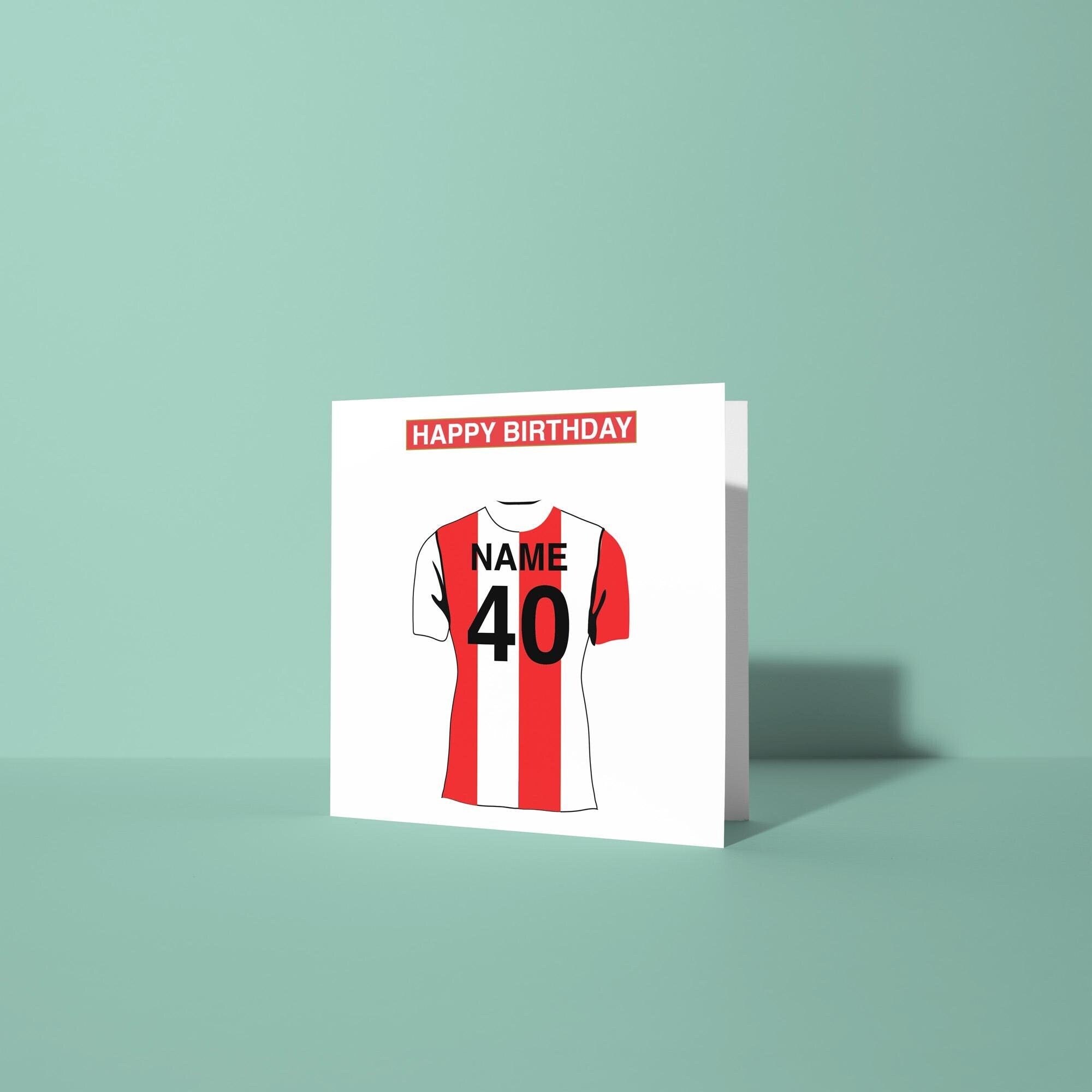 Sunderland A.F.C. Themed Personalised Birthday Card