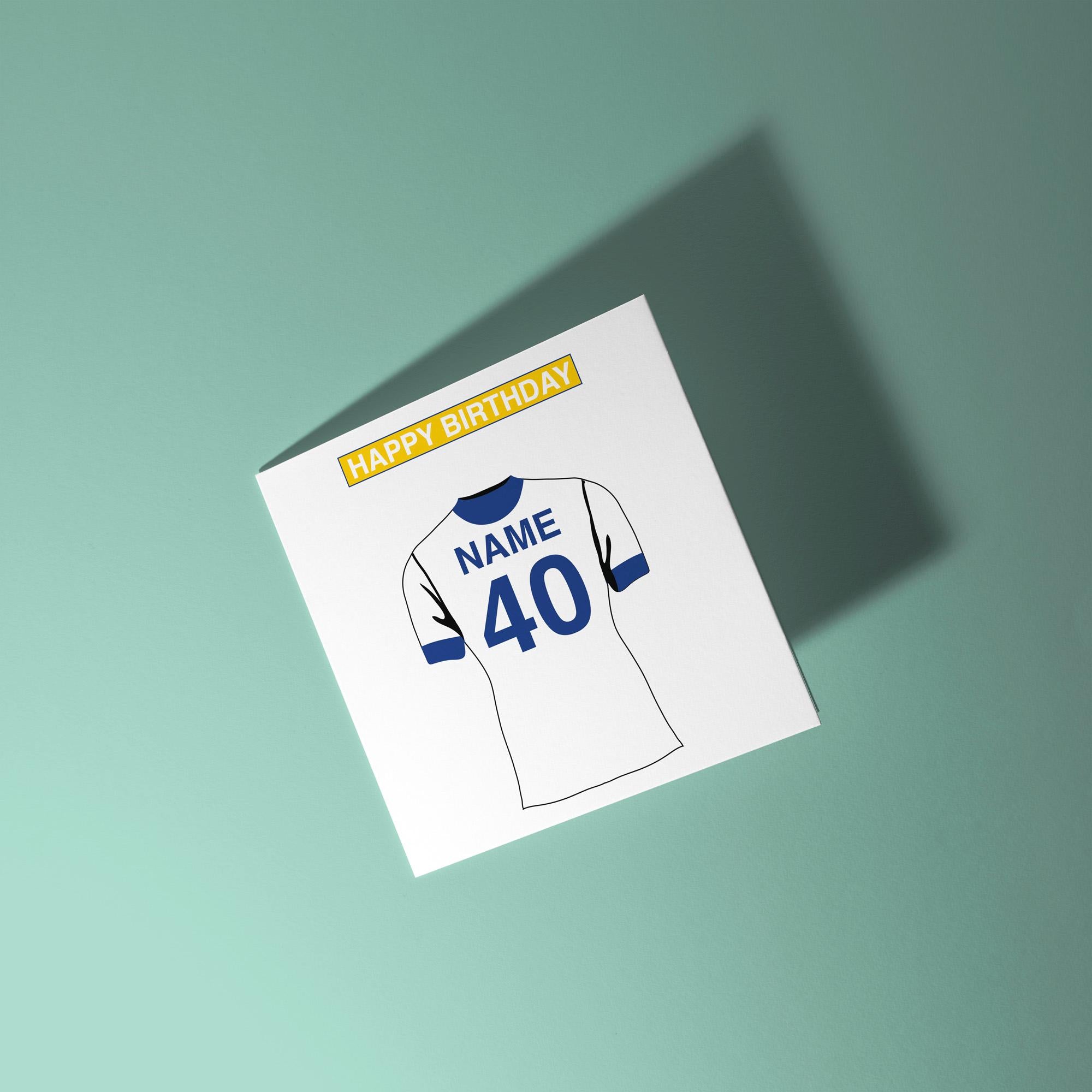 Leeds United Themed Personalised Birthday Card
