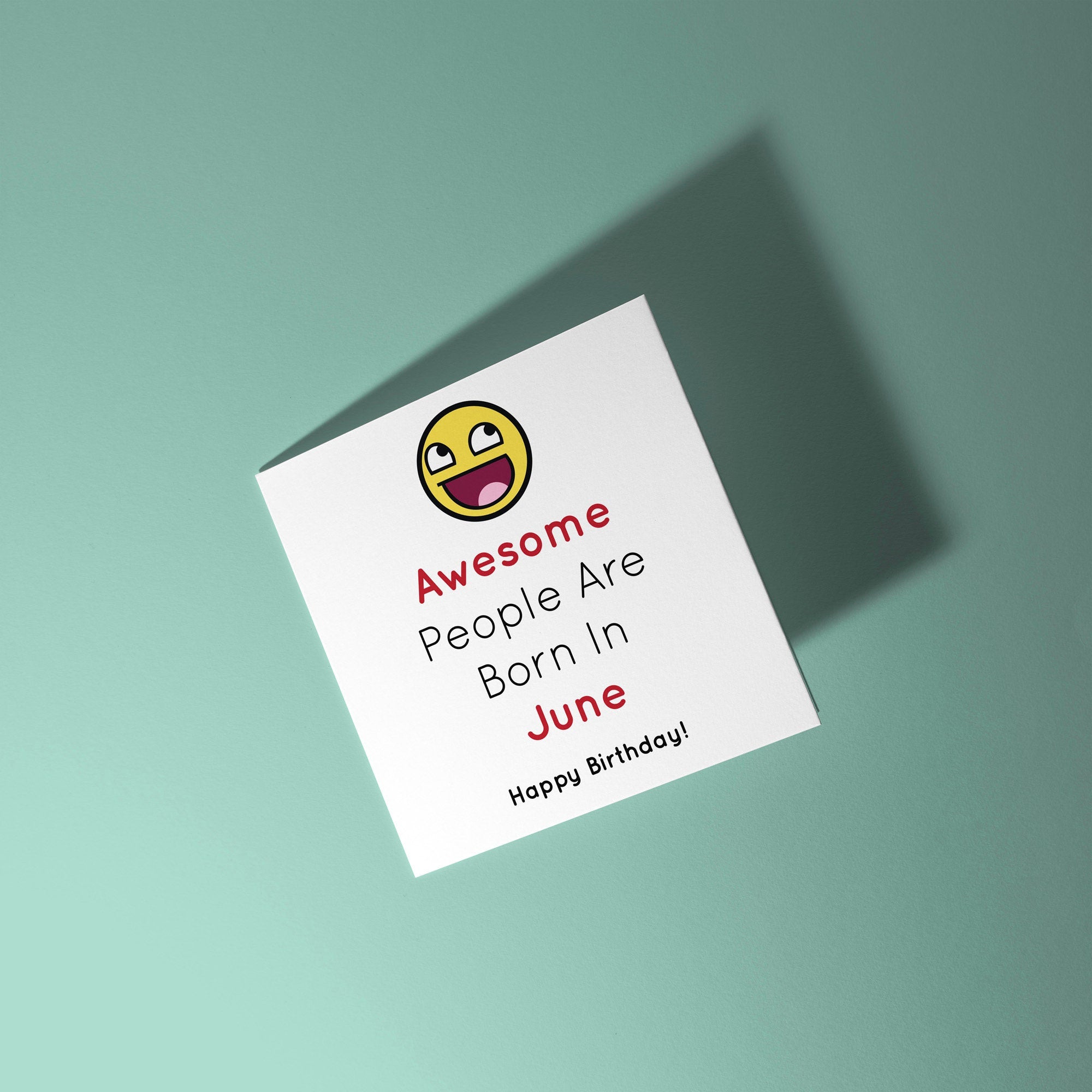Awesome People Are Born In - Birthday Card