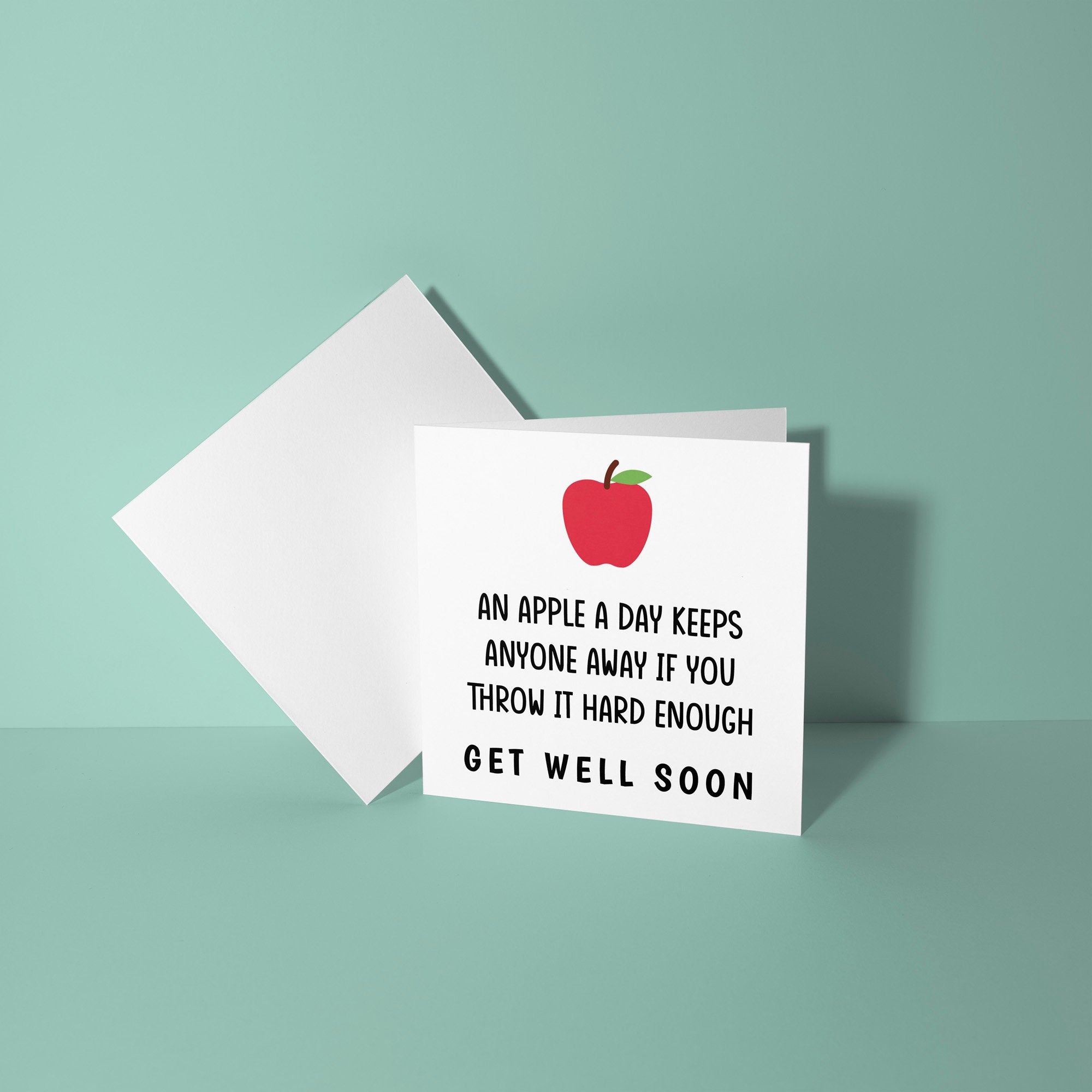 An Apple a Day - Get Well Soon Card