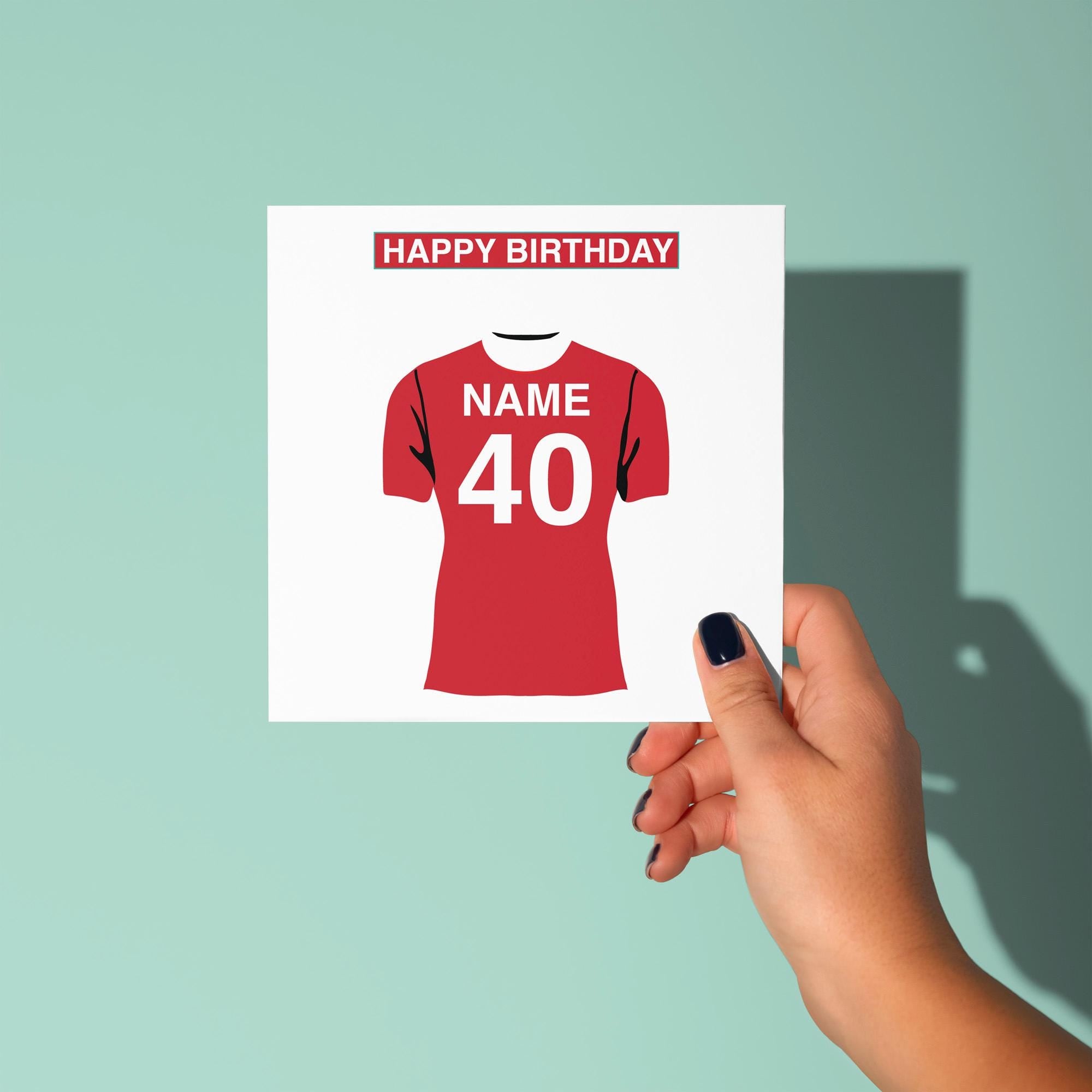 Liverpool Themed Personalised Birthday Card