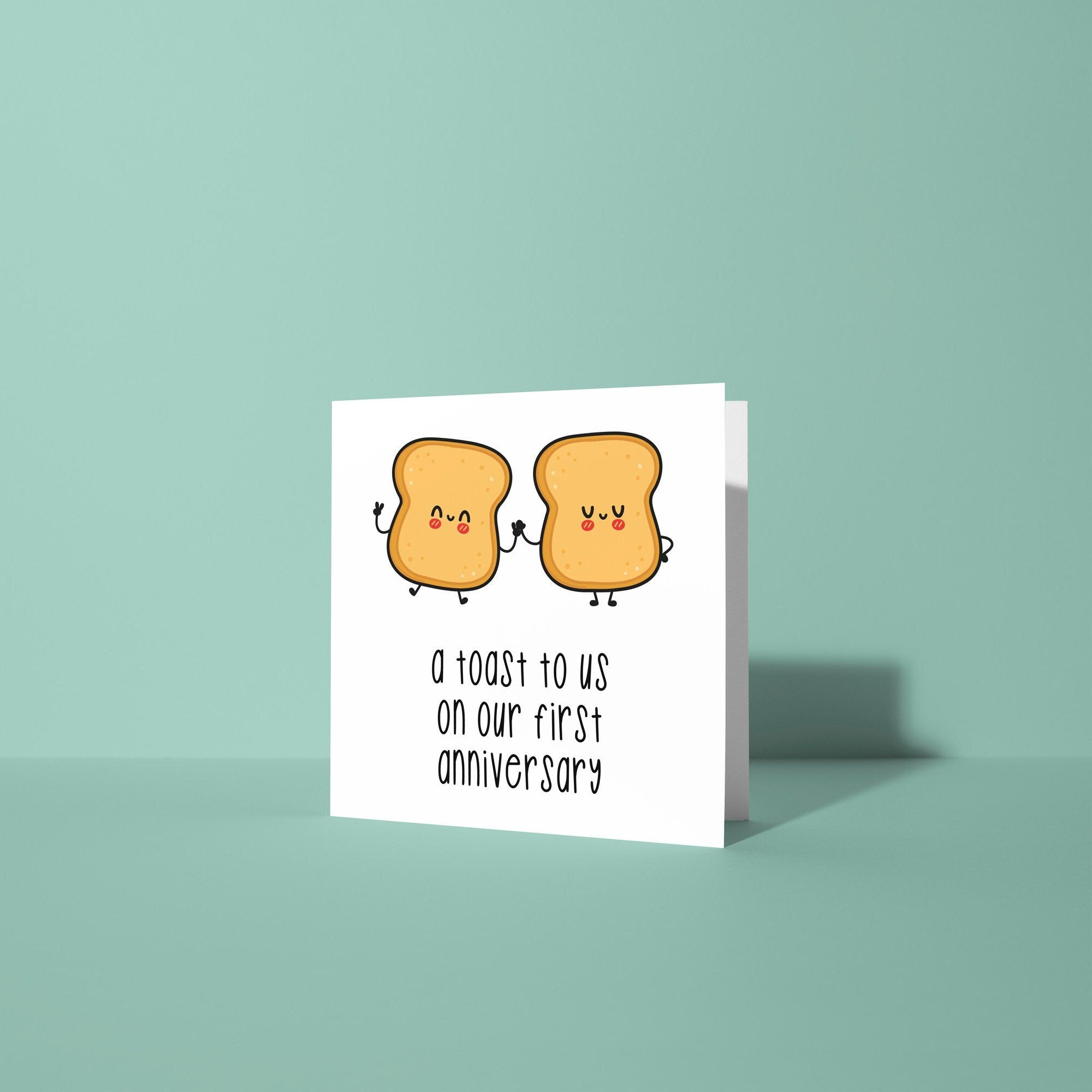 A Toast To Us First Anniversary Card | 1 Year Anniversary Card