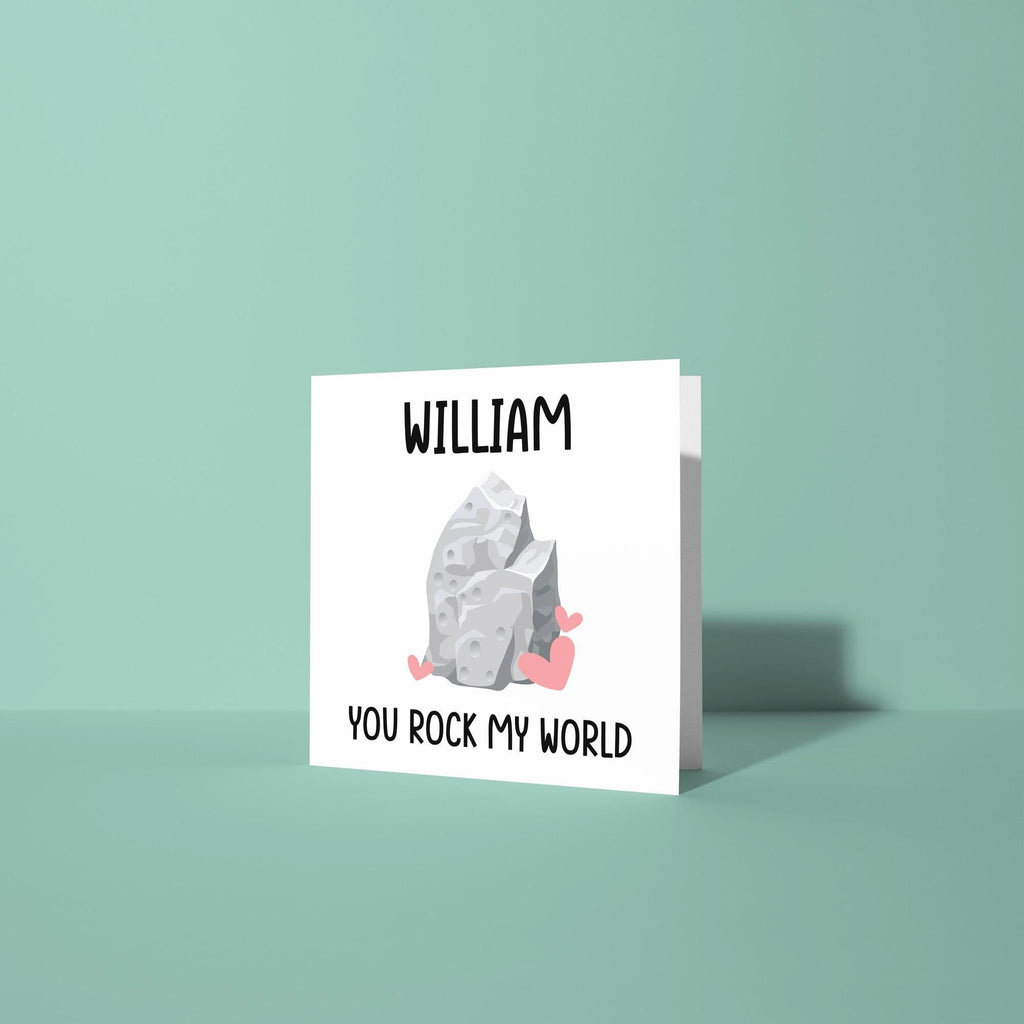 Personalised You Rock My World - Anniversary & Valentine's Day Card