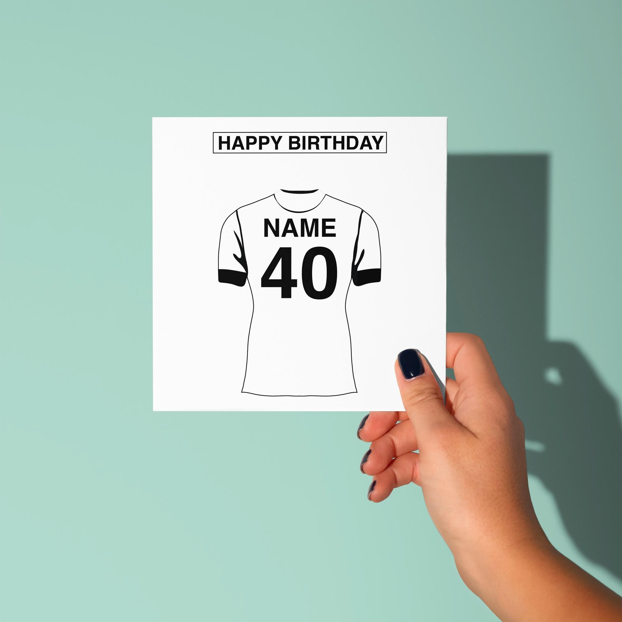 Derby County F.C. Themed Personalised Birthday Card