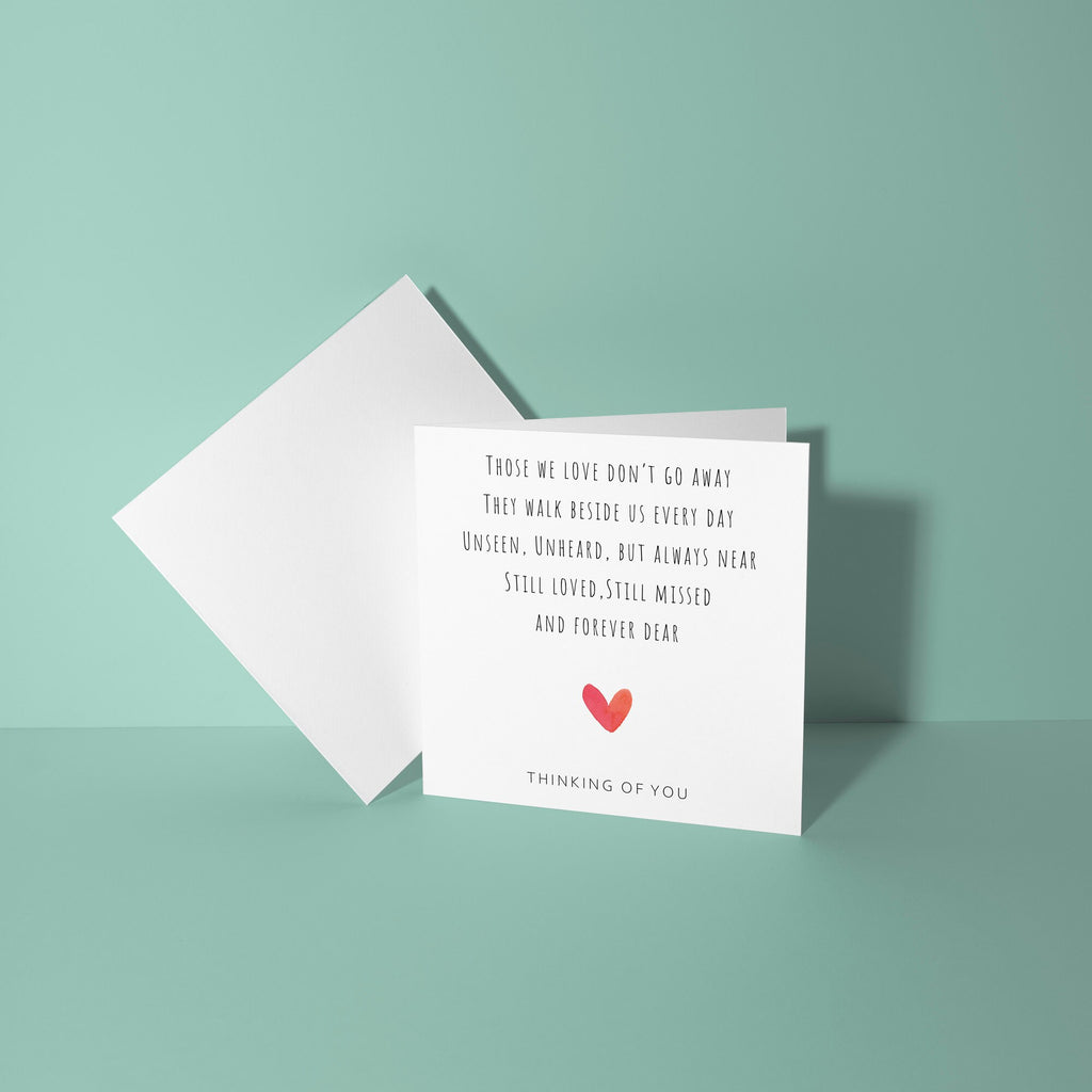 Those We Love Poem - Sympathy Card