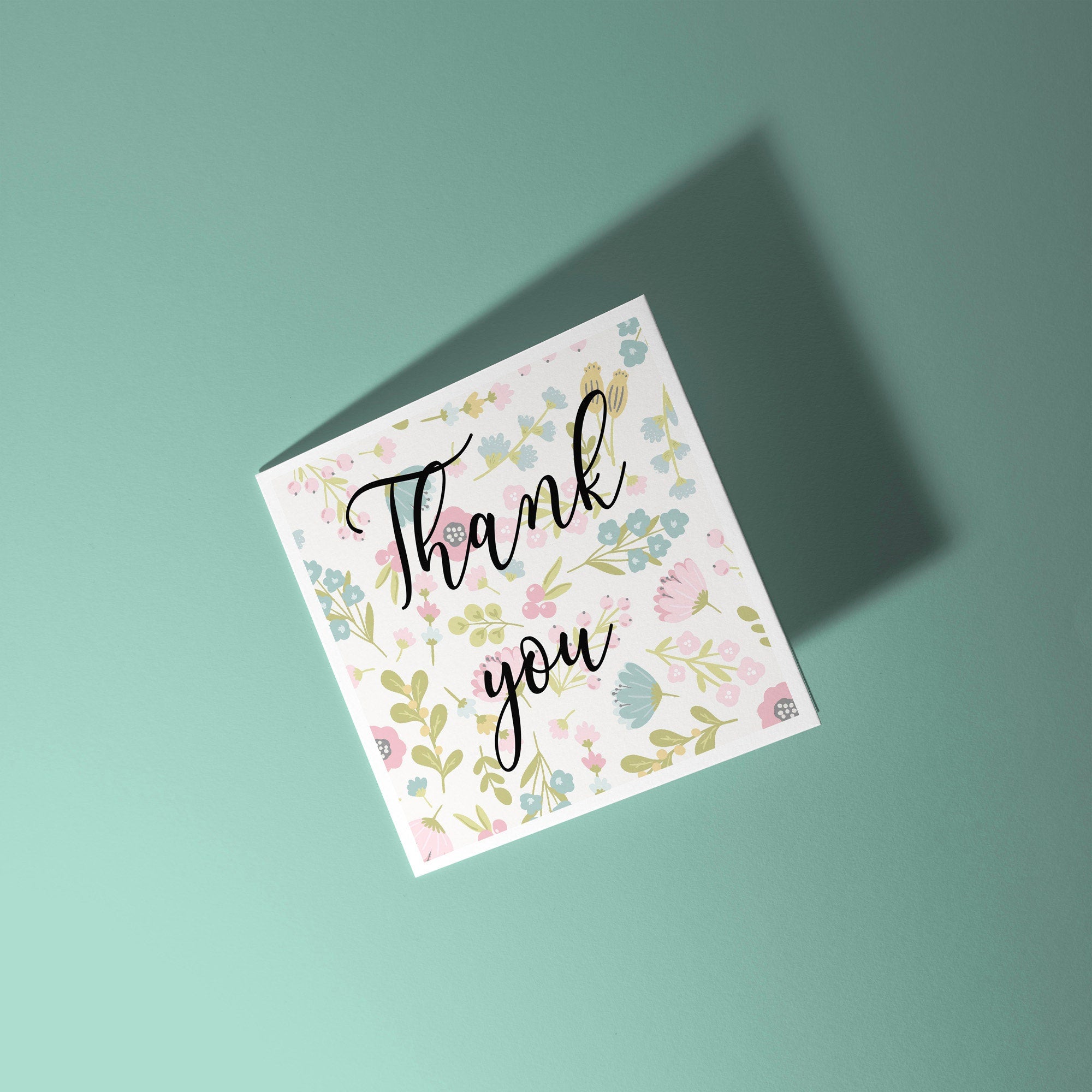 Floral - Thank You Card