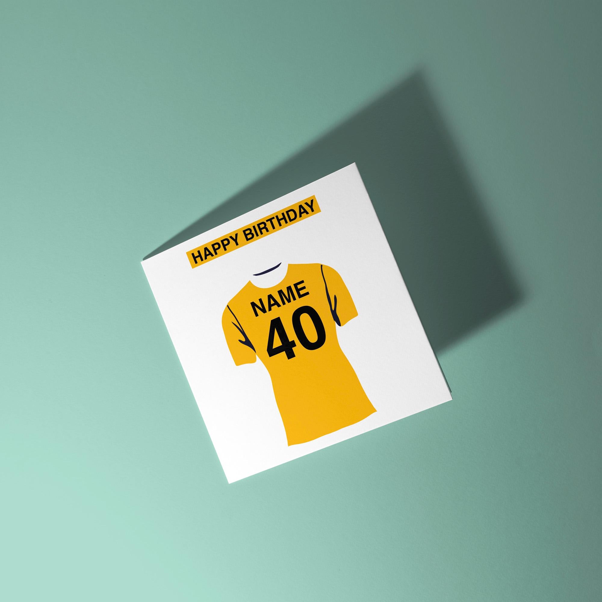 Wolverhampton Wanderers F.C. Themed Personalised Birthday Card