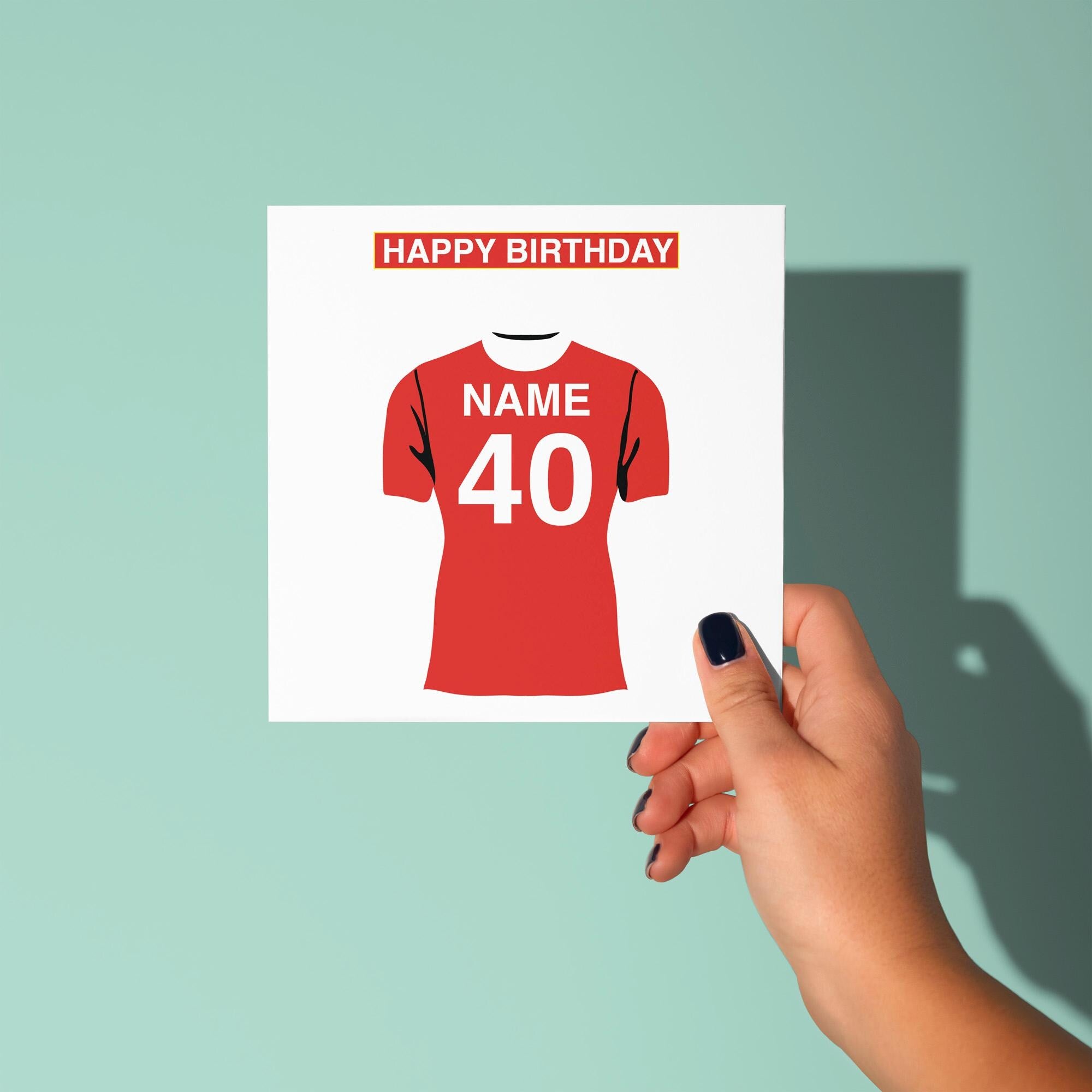 Manchester United Themed Personalised Birthday Card