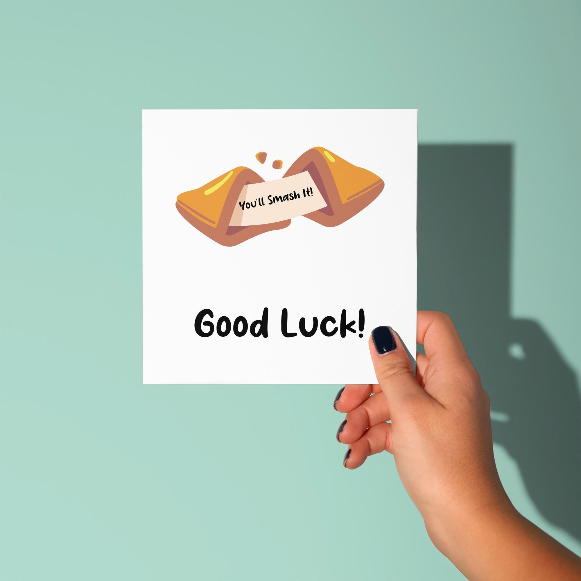 Chinese Fortune Cookie - Good Luck In New Job Card