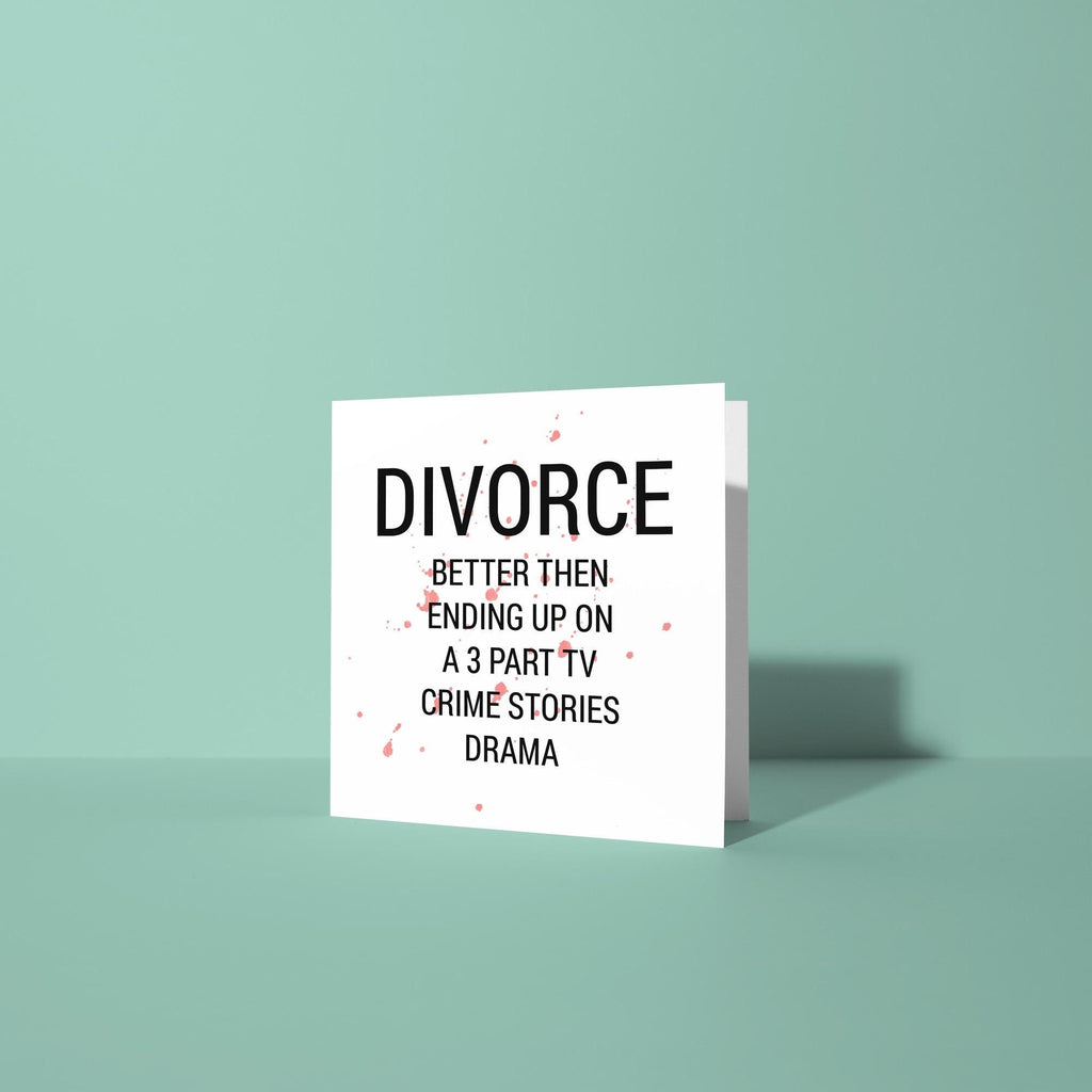 3 Part TV Crime Drama - Divorce Congratulations Card