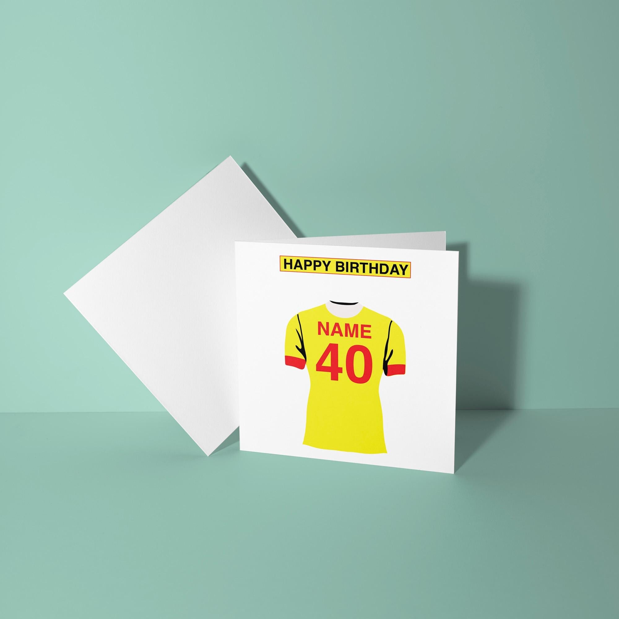 Watford F.C. Themed Personalised Birthday Card