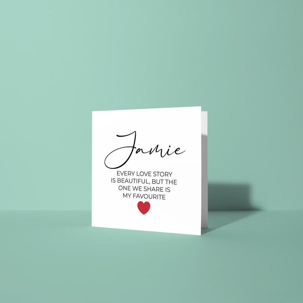 Personalised Love Story Poem - Anniversary & Valentine's Day Card